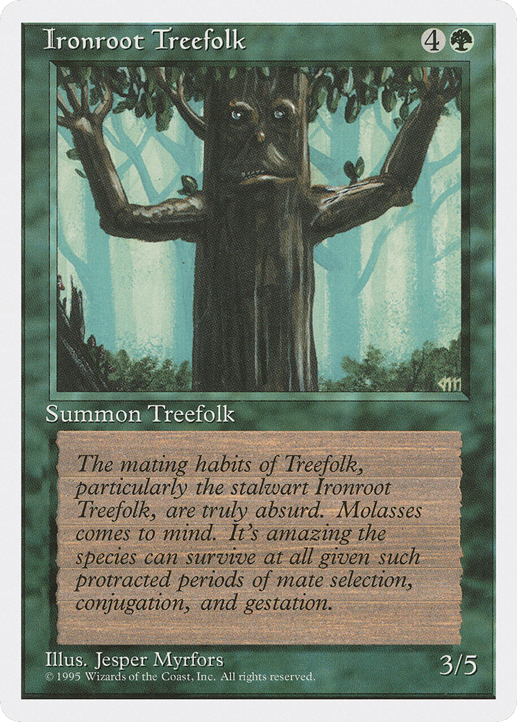 Ironroot Treefolk — Fourth Edition — Magic: The Gathering