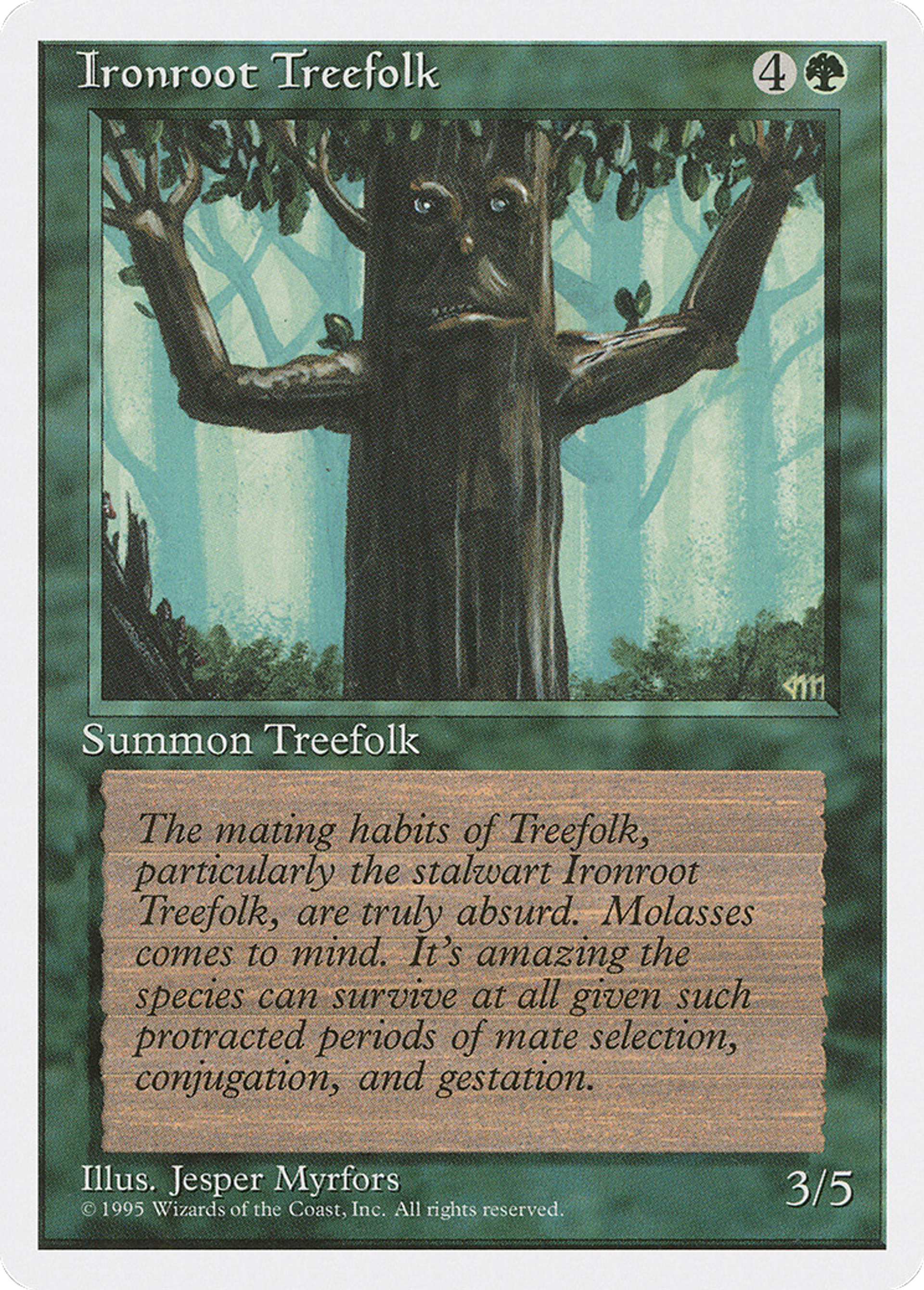 Ironroot Treefolk — Fourth Edition — Magic: The Gathering