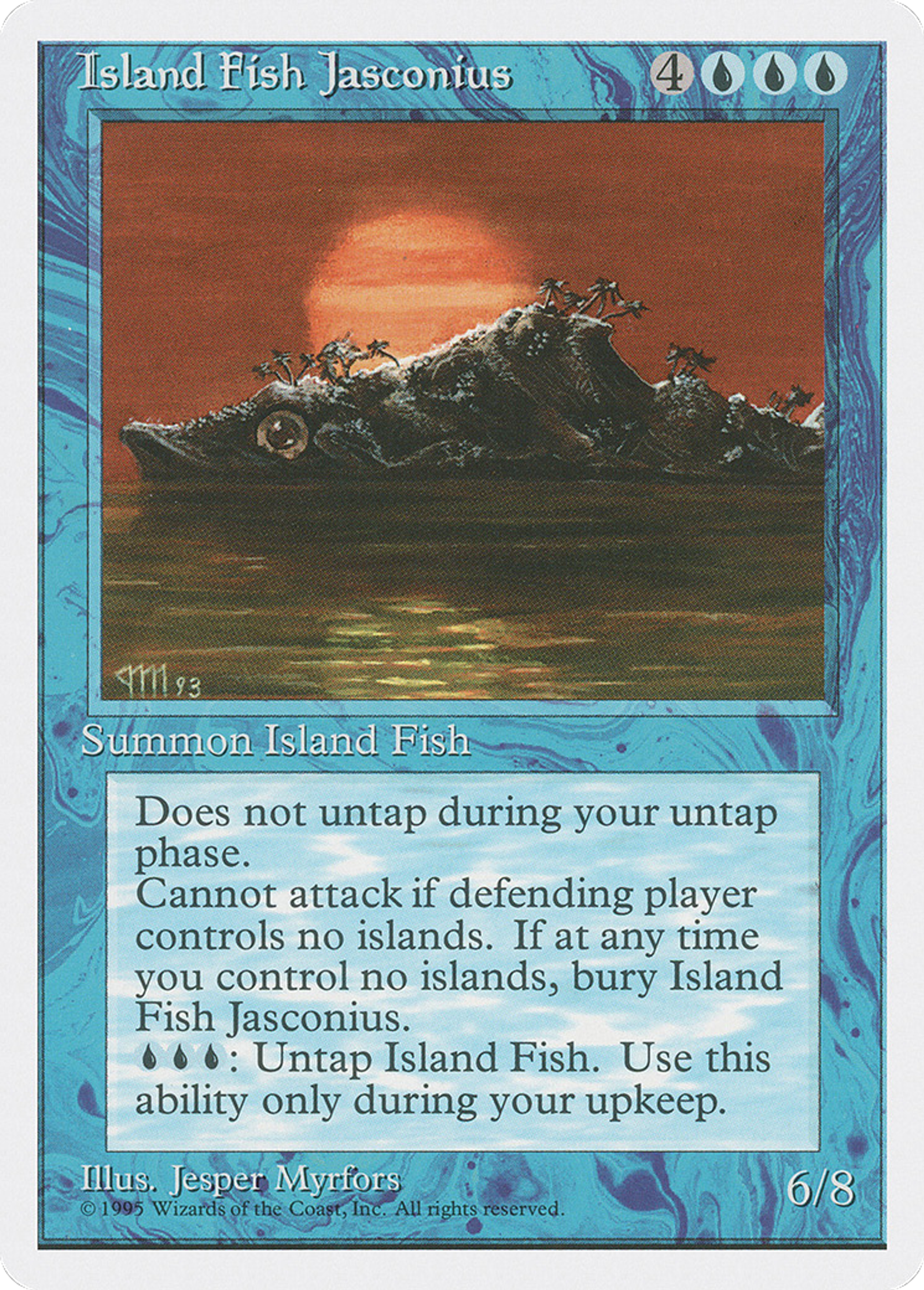 Island Fish Jasconius — Fourth Edition — Magic: The Gathering