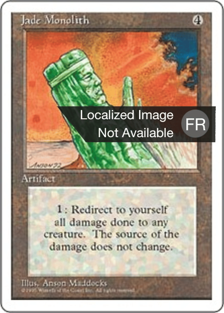 Monolithe de jade — Fourth Edition — Magic: The Gathering
