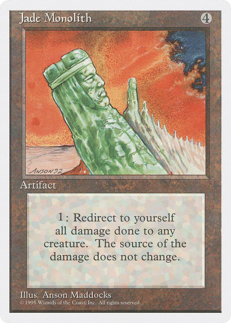 Jade Monolith — Fourth Edition — Magic: The Gathering