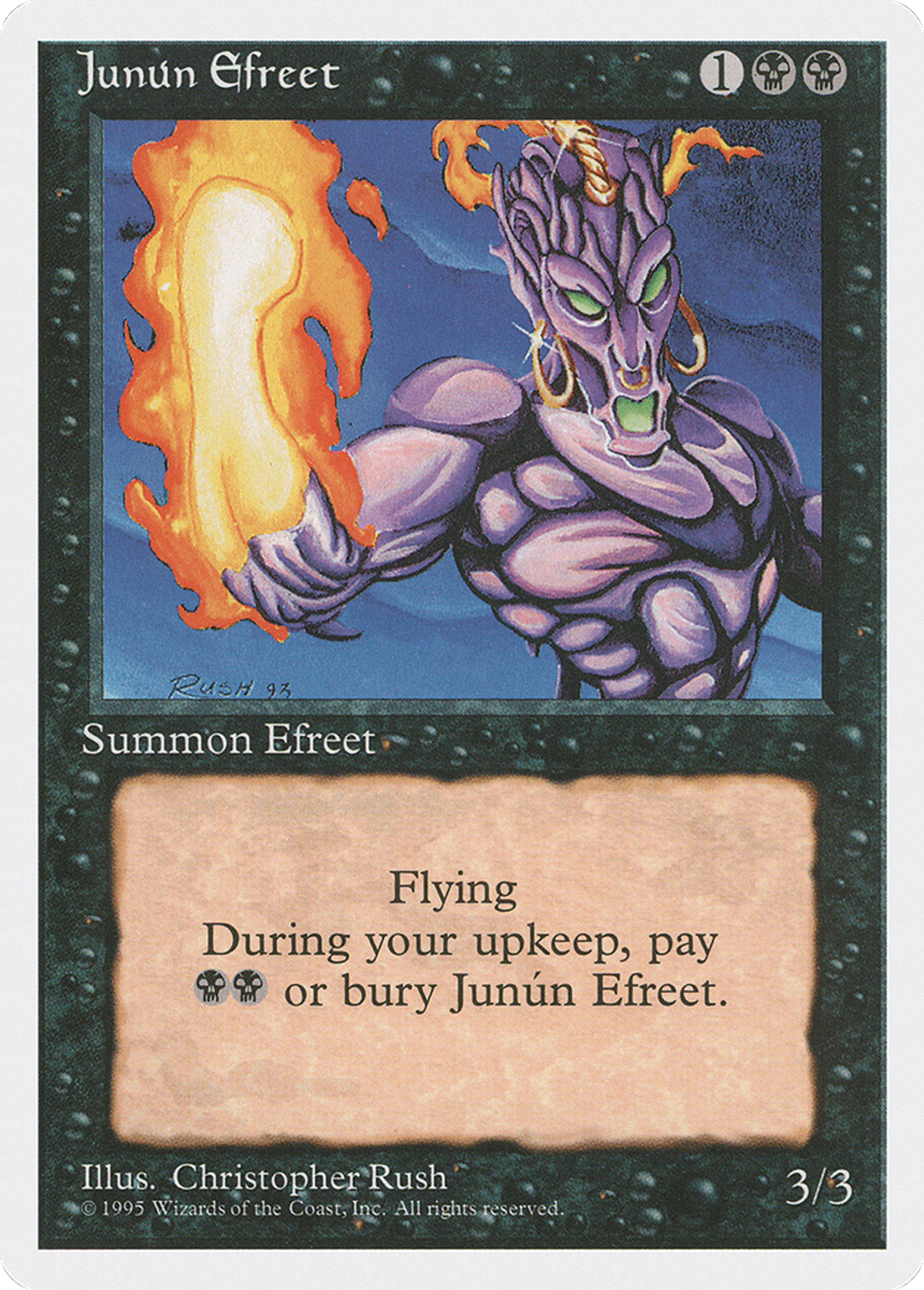 Junún Efreet — Fourth Edition — Magic: The Gathering