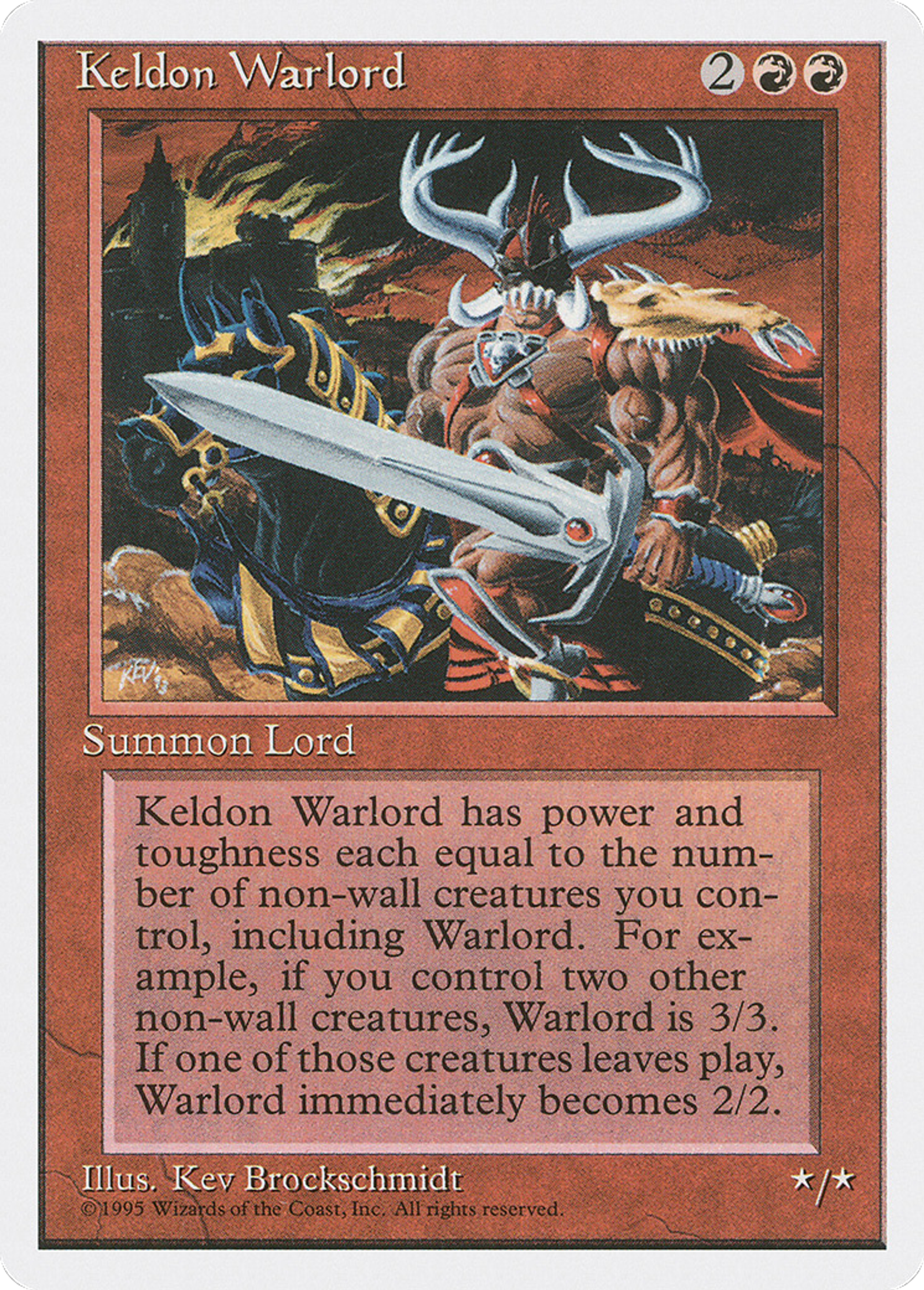 Keldon Warlord — Fourth Edition — Magic: The Gathering