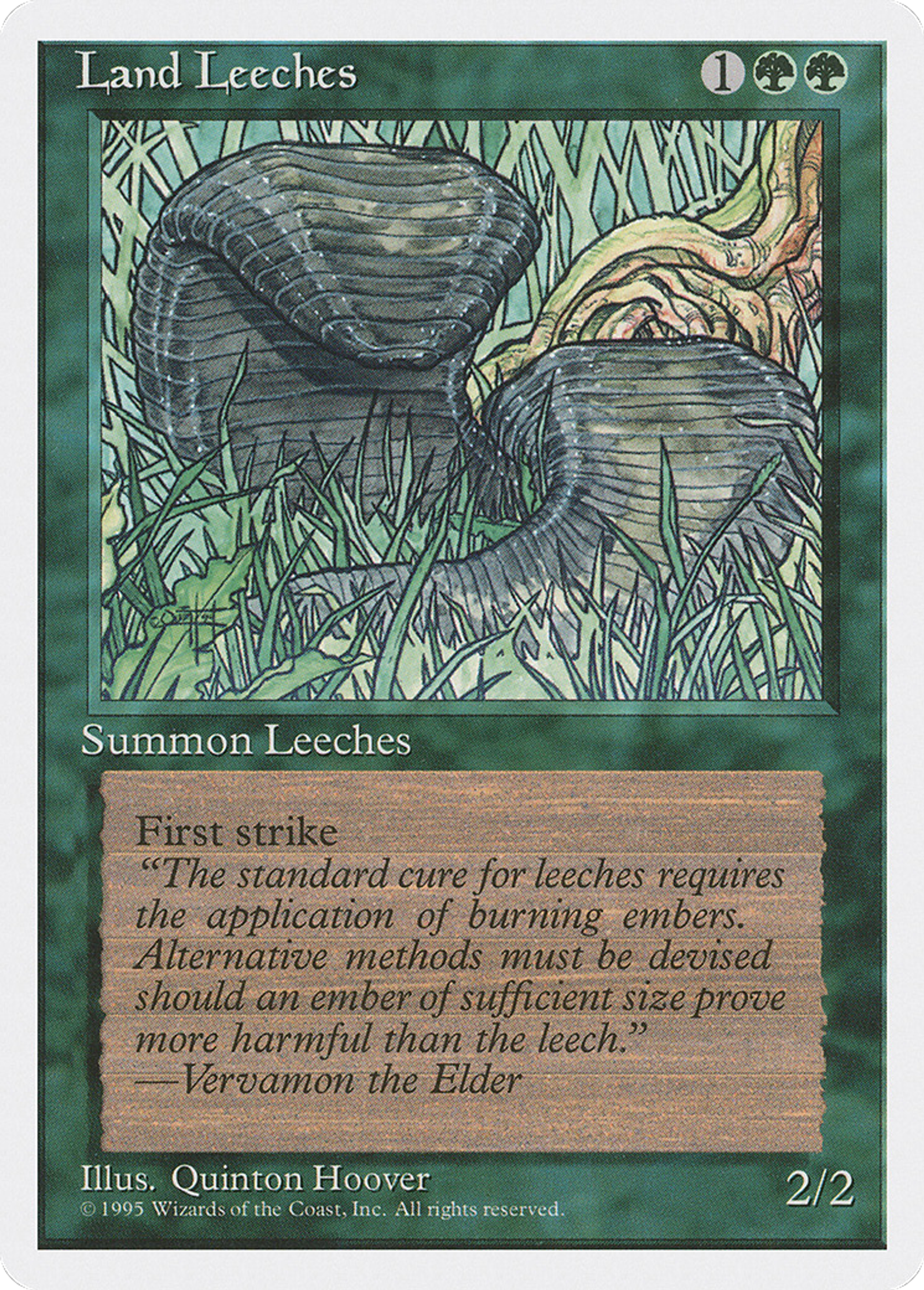 Land Leeches — Fourth Edition — Magic: The Gathering
