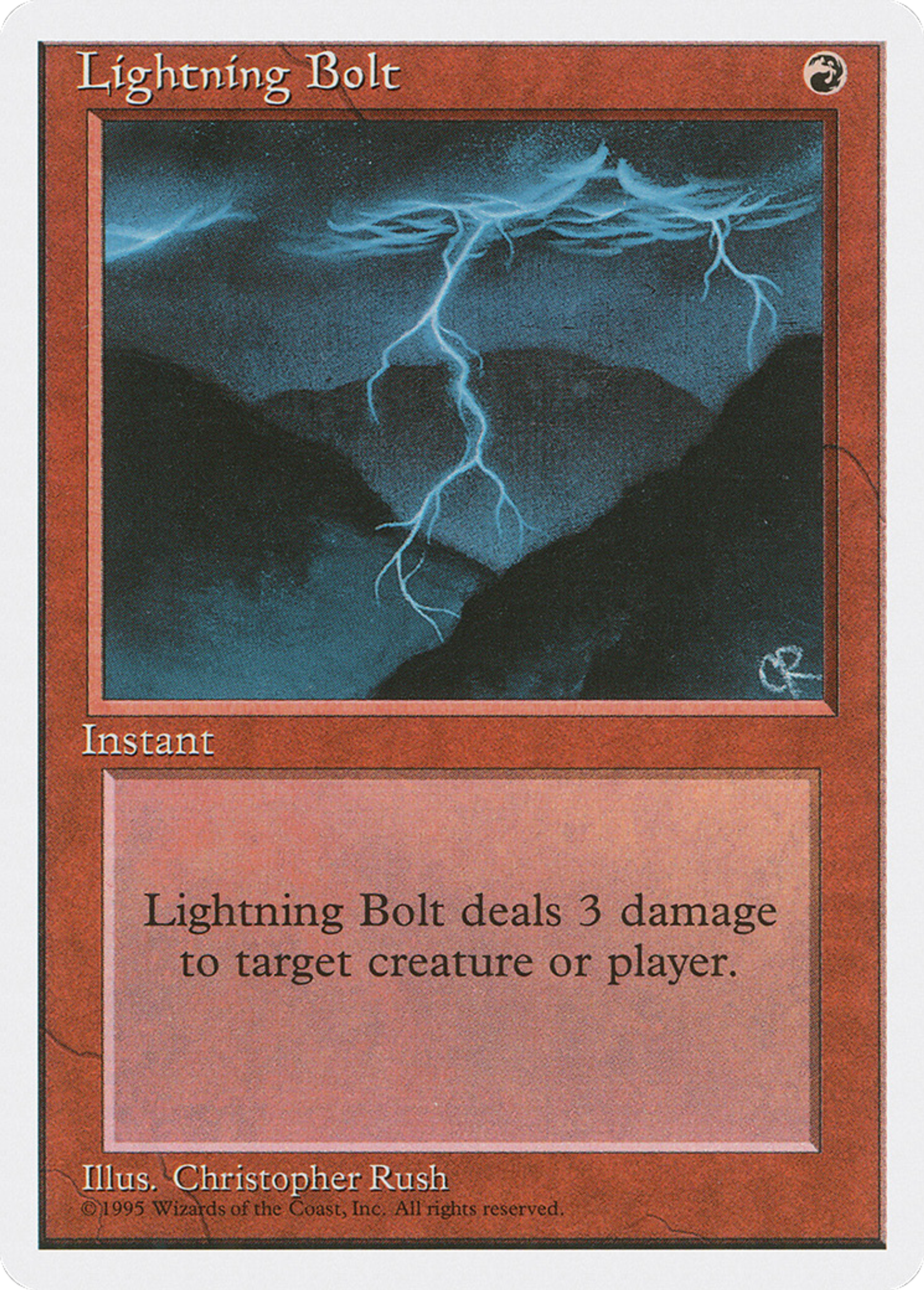 Lightning Bolt — Fourth Edition — Magic: The Gathering