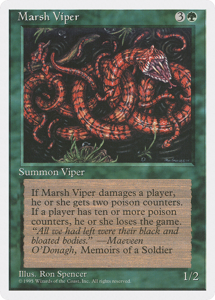 Marsh Viper — Fourth Edition — Magic: The Gathering