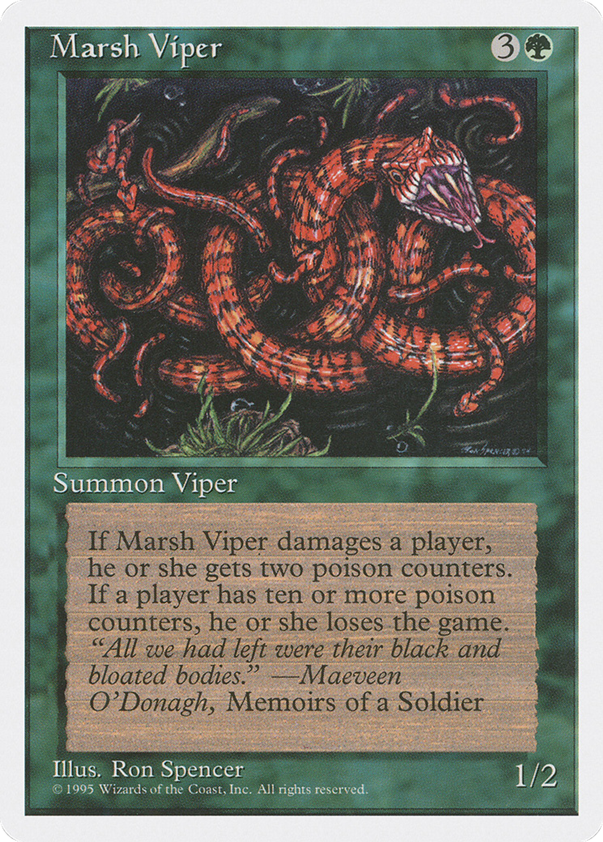 Marsh Viper — Fourth Edition — Magic: The Gathering