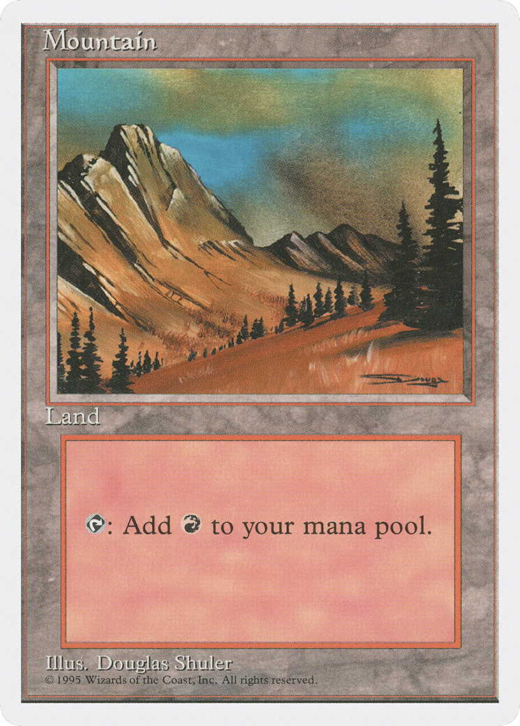 Mountain — Fourth Edition — Magic: The Gathering