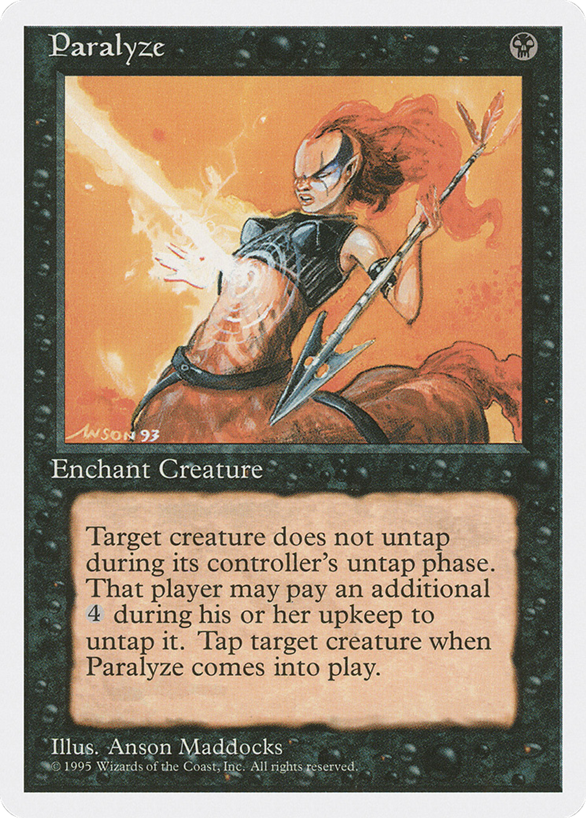 Paralyze — Fourth Edition — Magic: The Gathering