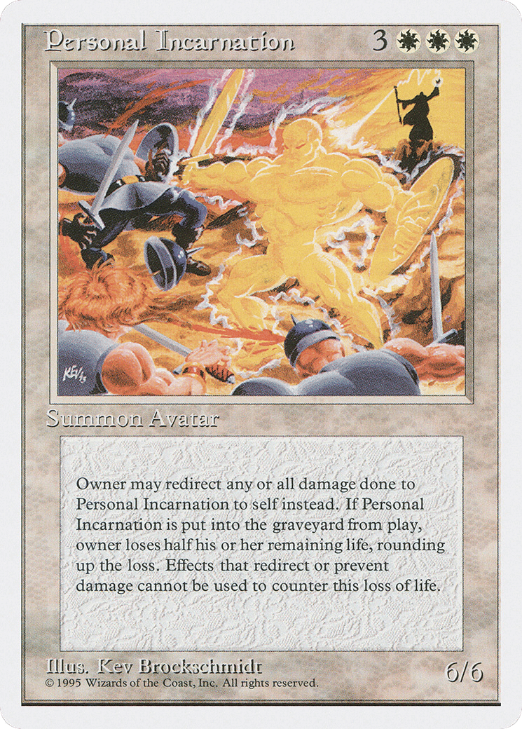 Personal Incarnation — Fourth Edition — Magic: The Gathering