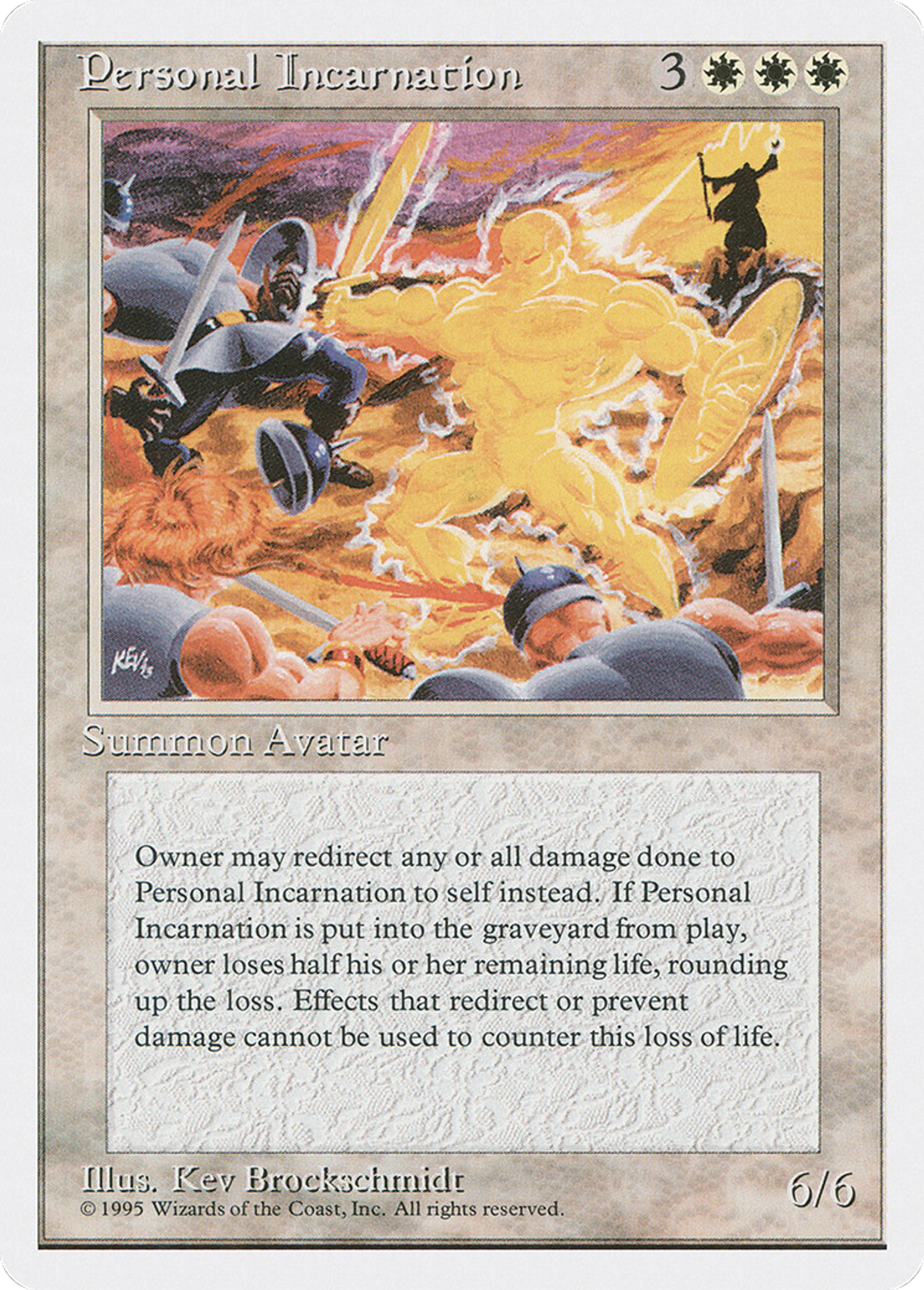 Personal Incarnation — Fourth Edition — Magic: The Gathering