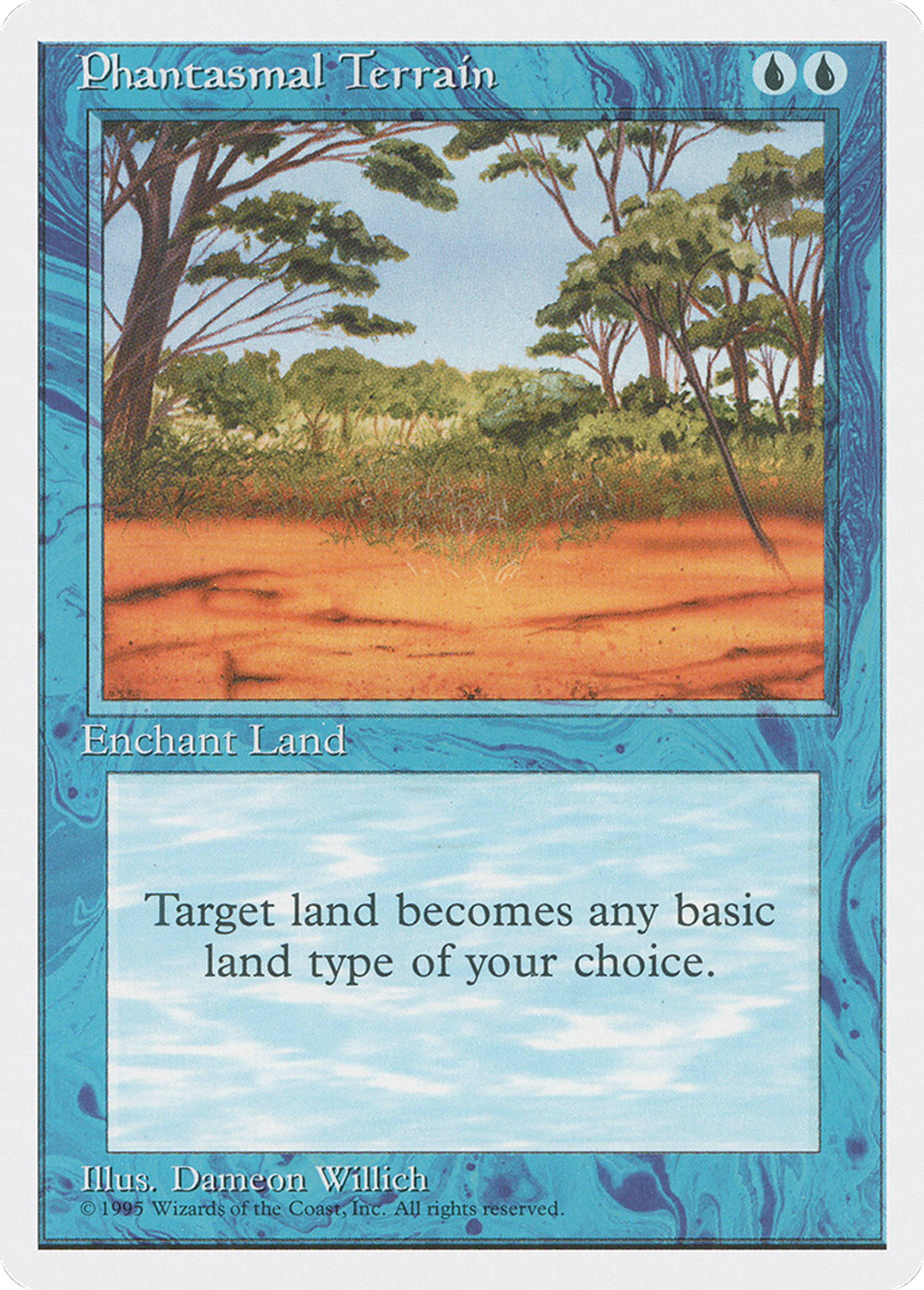 Phantasmal Terrain — Fourth Edition — Magic: The Gathering