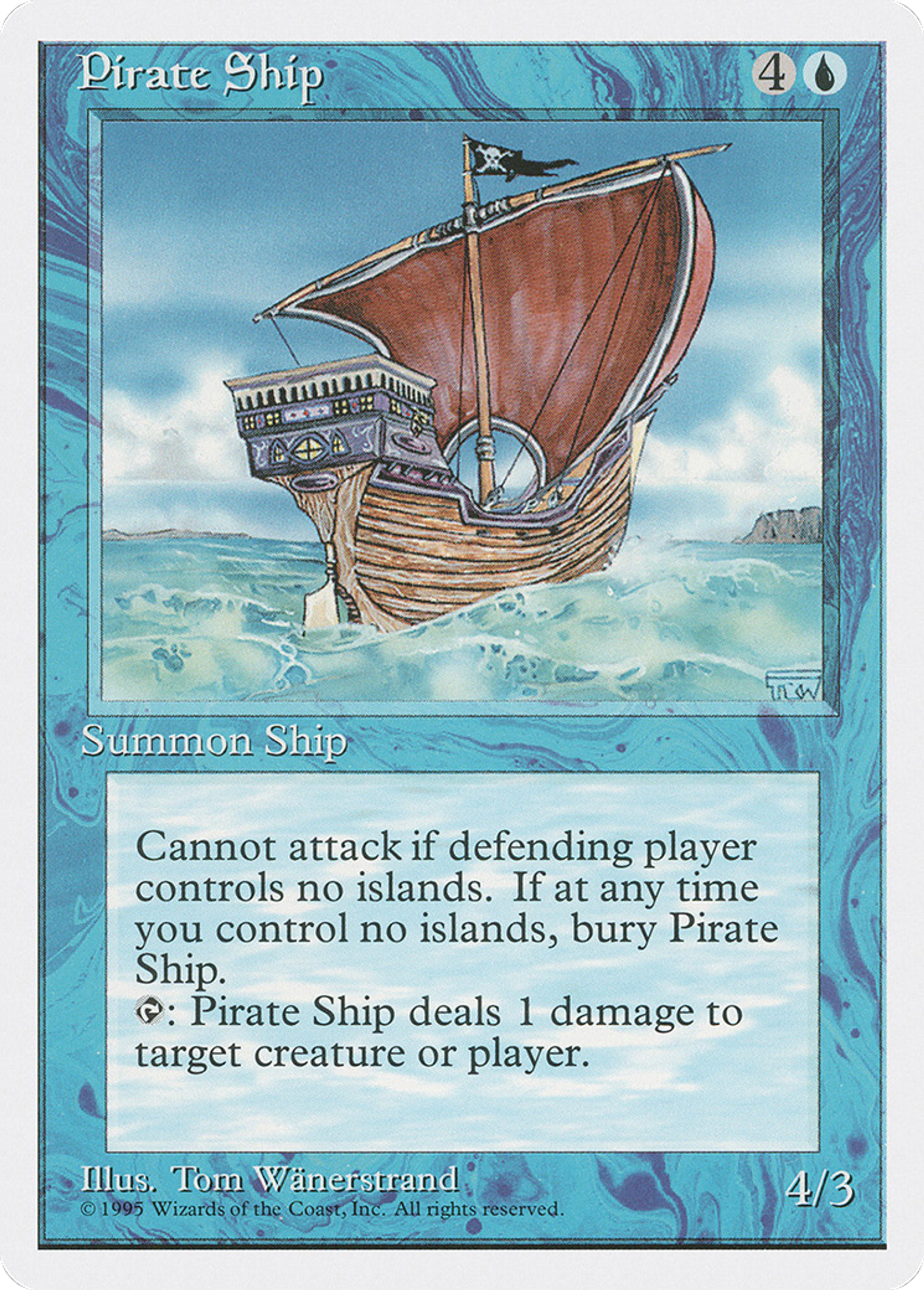 Pirate Ship — Fourth Edition — Magic: The Gathering