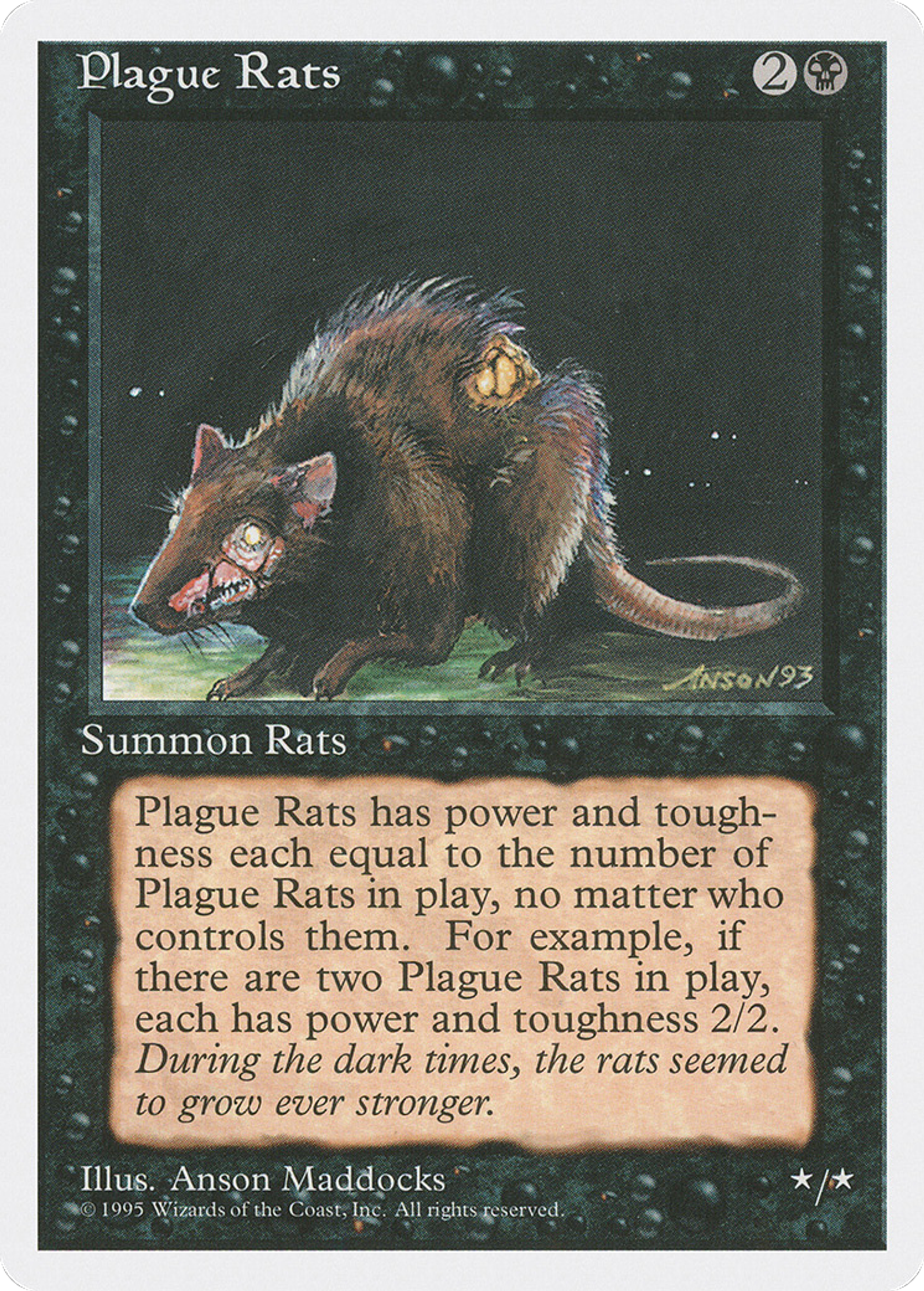 Plague Rats — Fourth Edition — Magic: The Gathering