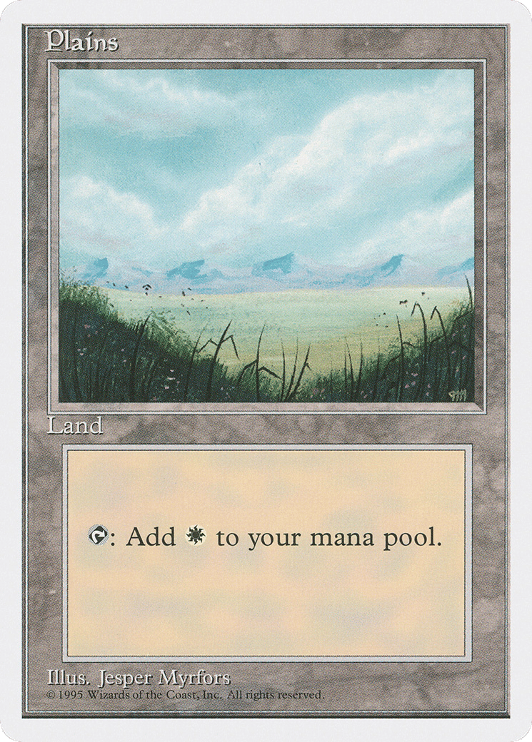 Plains — Fourth Edition — Magic: The Gathering