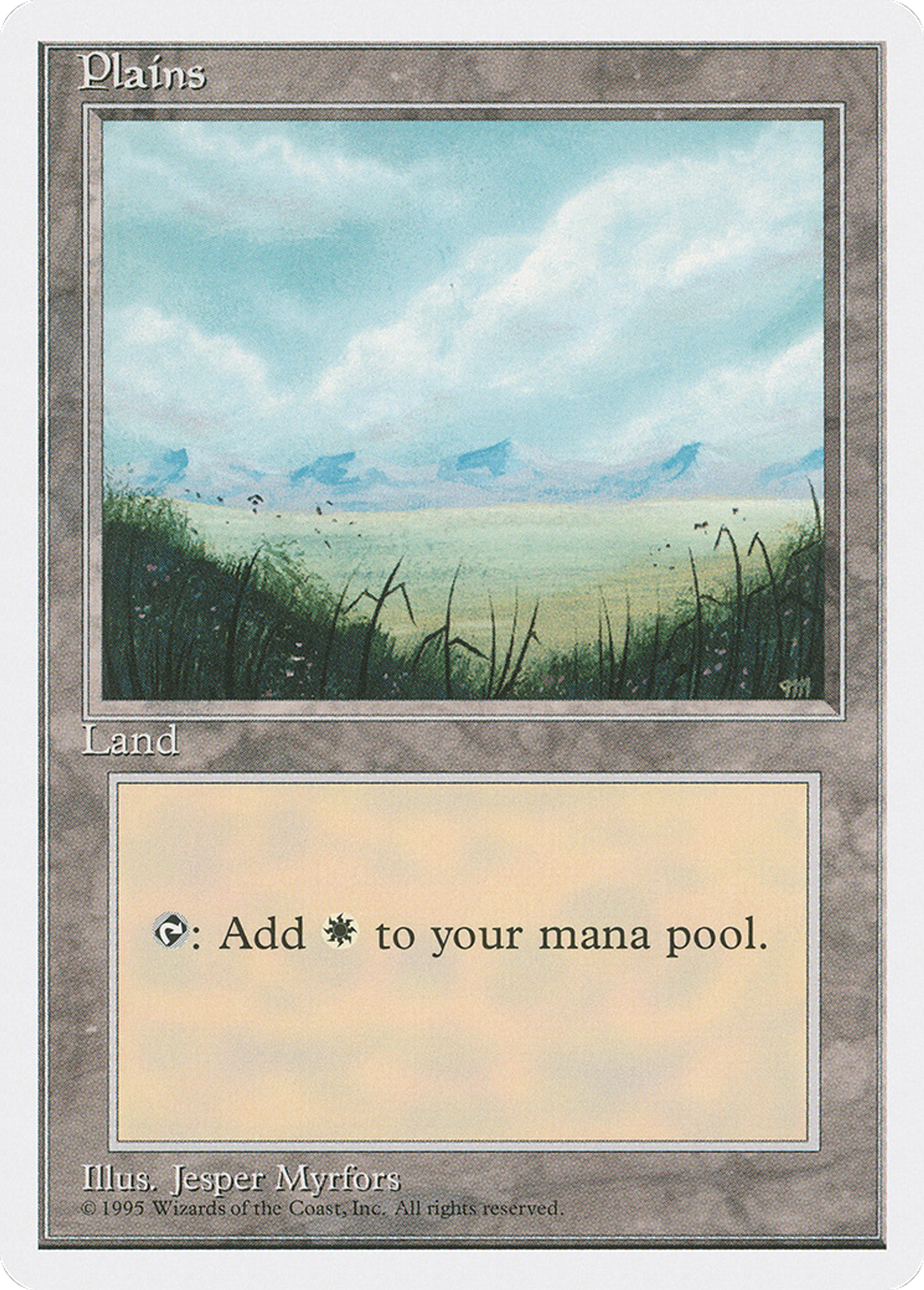 Plains — Fourth Edition — Magic: The Gathering