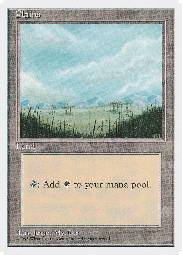 Plains — Fourth Edition — Magic: The Gathering