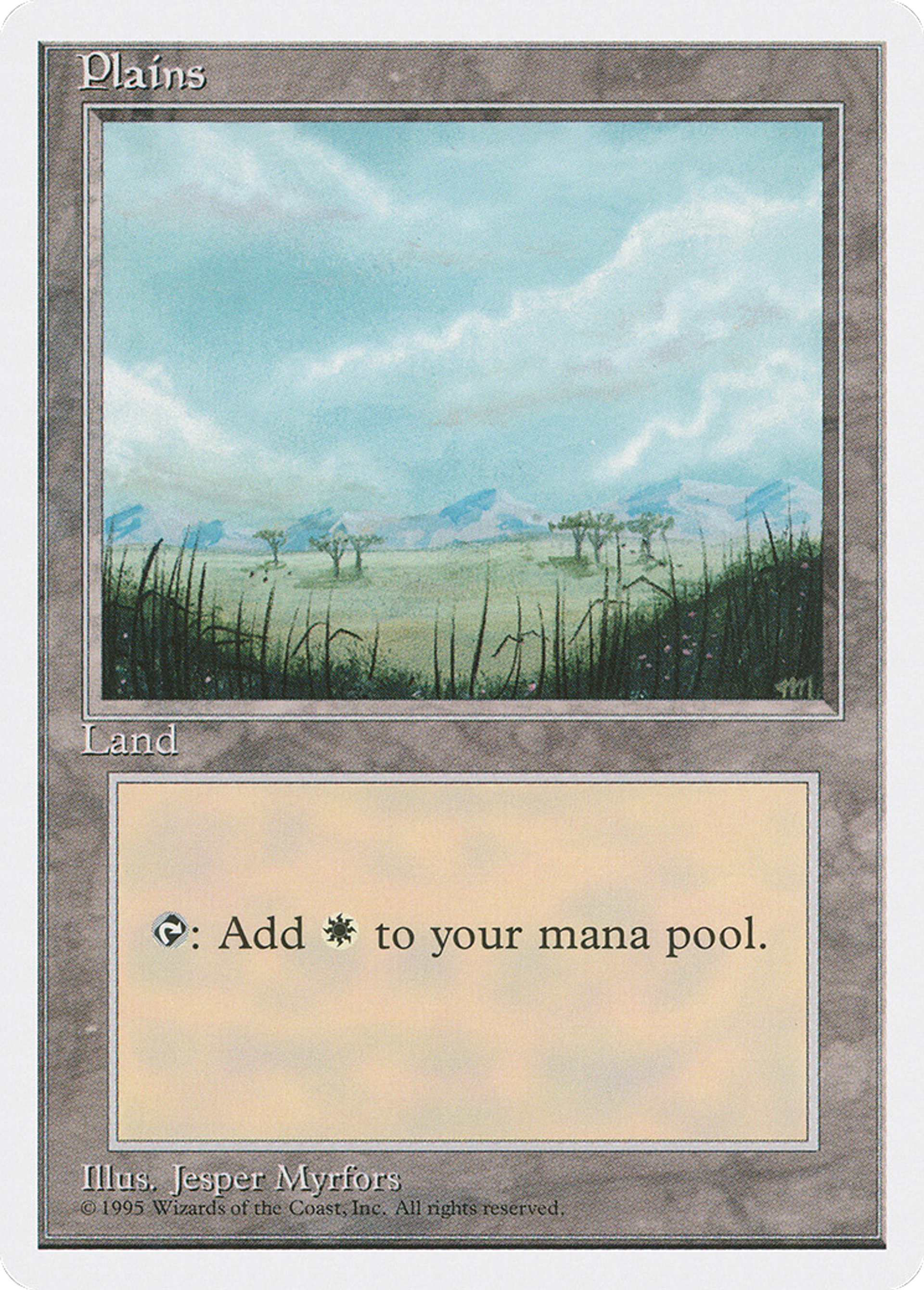 Plains — Fourth Edition — Magic: The Gathering