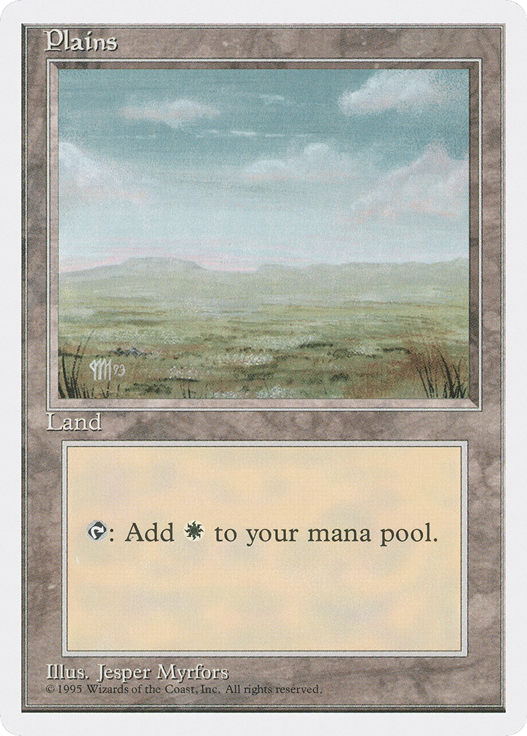 Plains — Fourth Edition — Magic: The Gathering