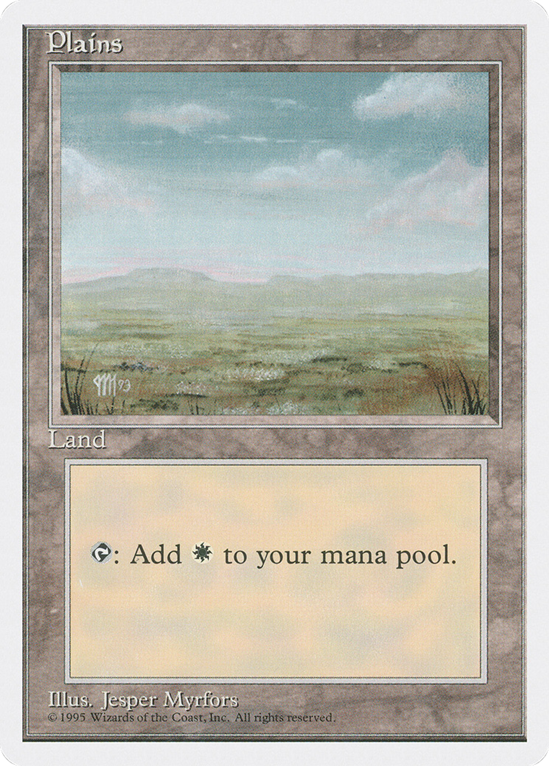 Plains — Fourth Edition — Magic: The Gathering