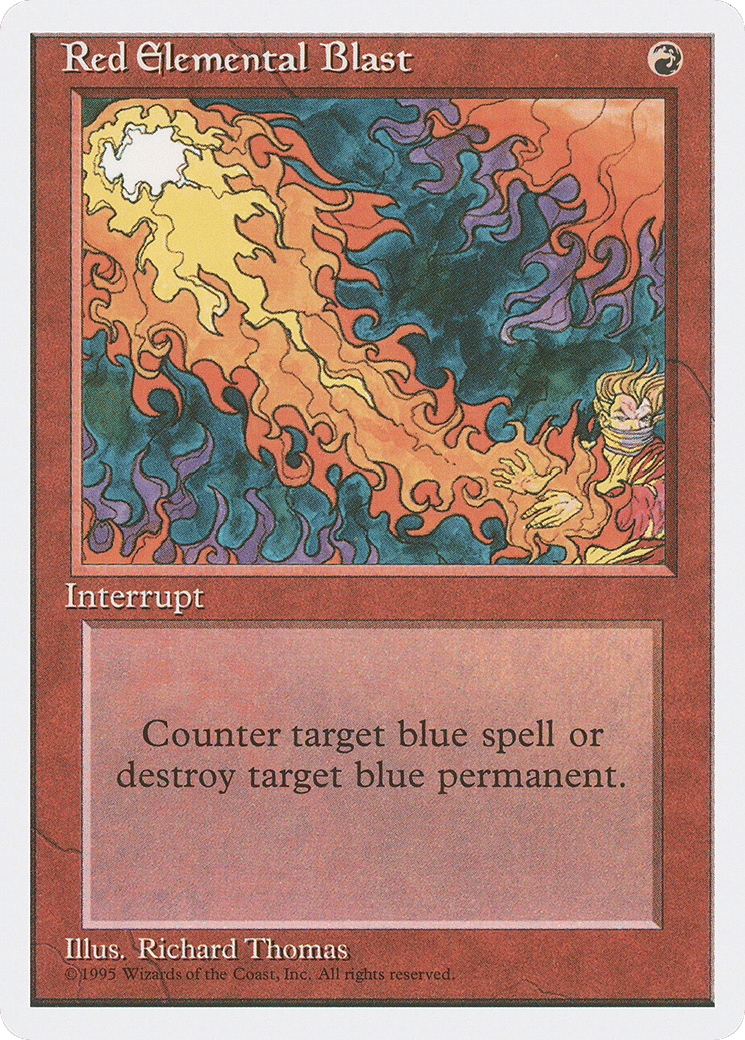 Red Elemental Blast — Fourth Edition — Magic: The Gathering