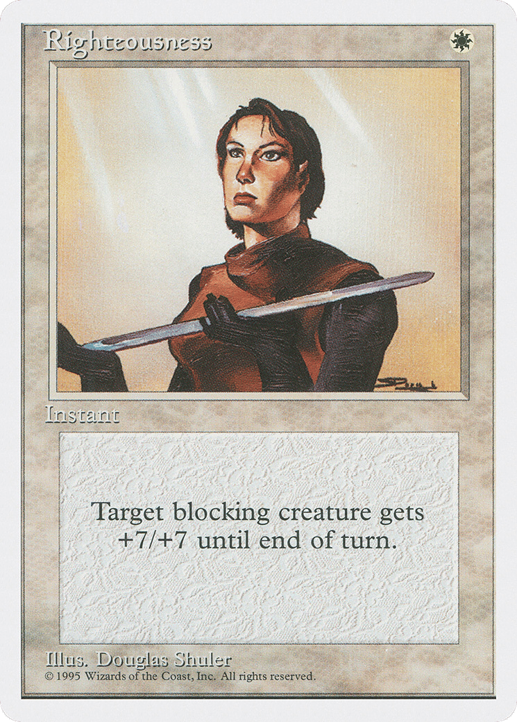Righteousness — Fourth Edition — Magic: The Gathering