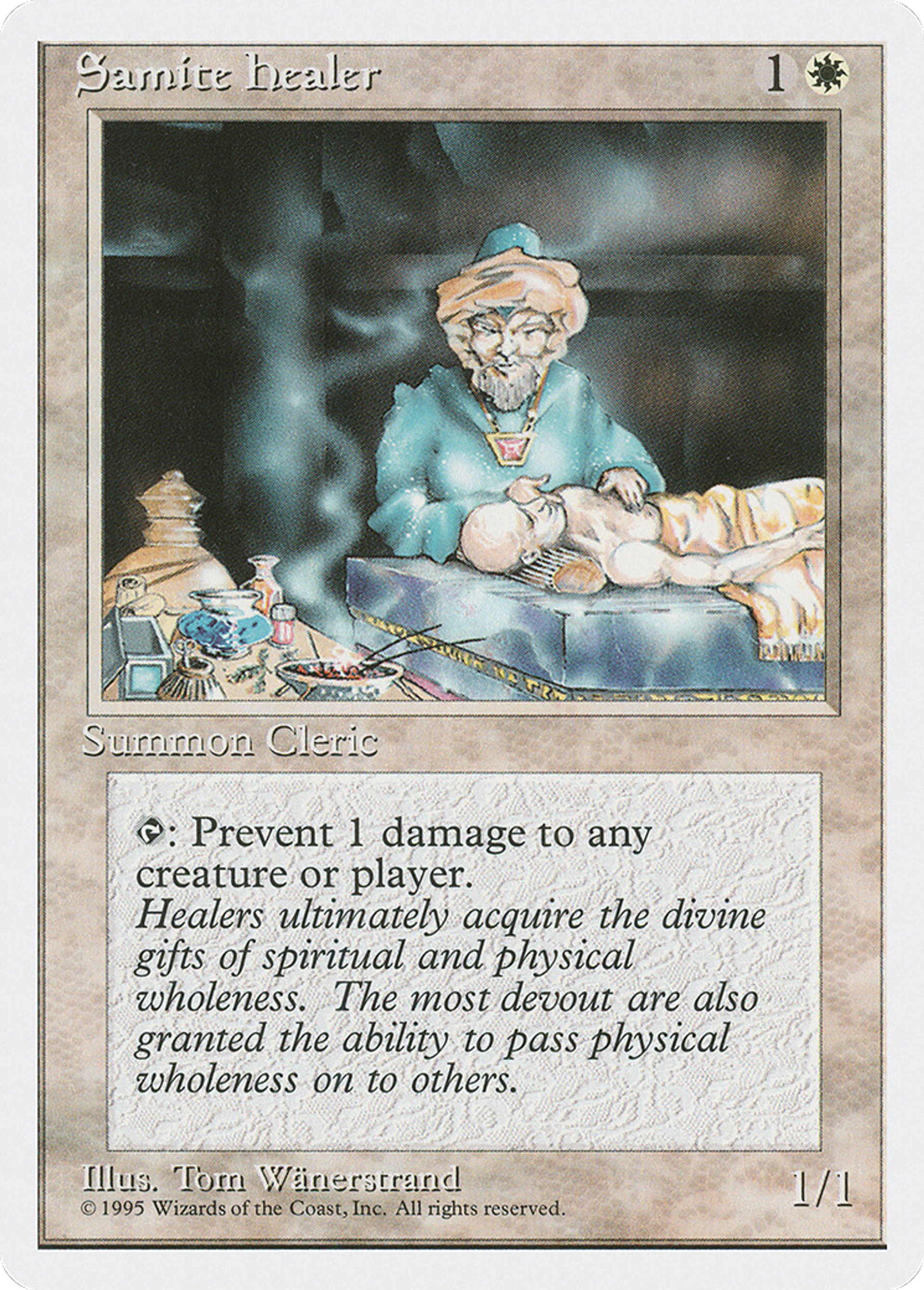 Samite Healer — Fourth Edition — Magic: The Gathering