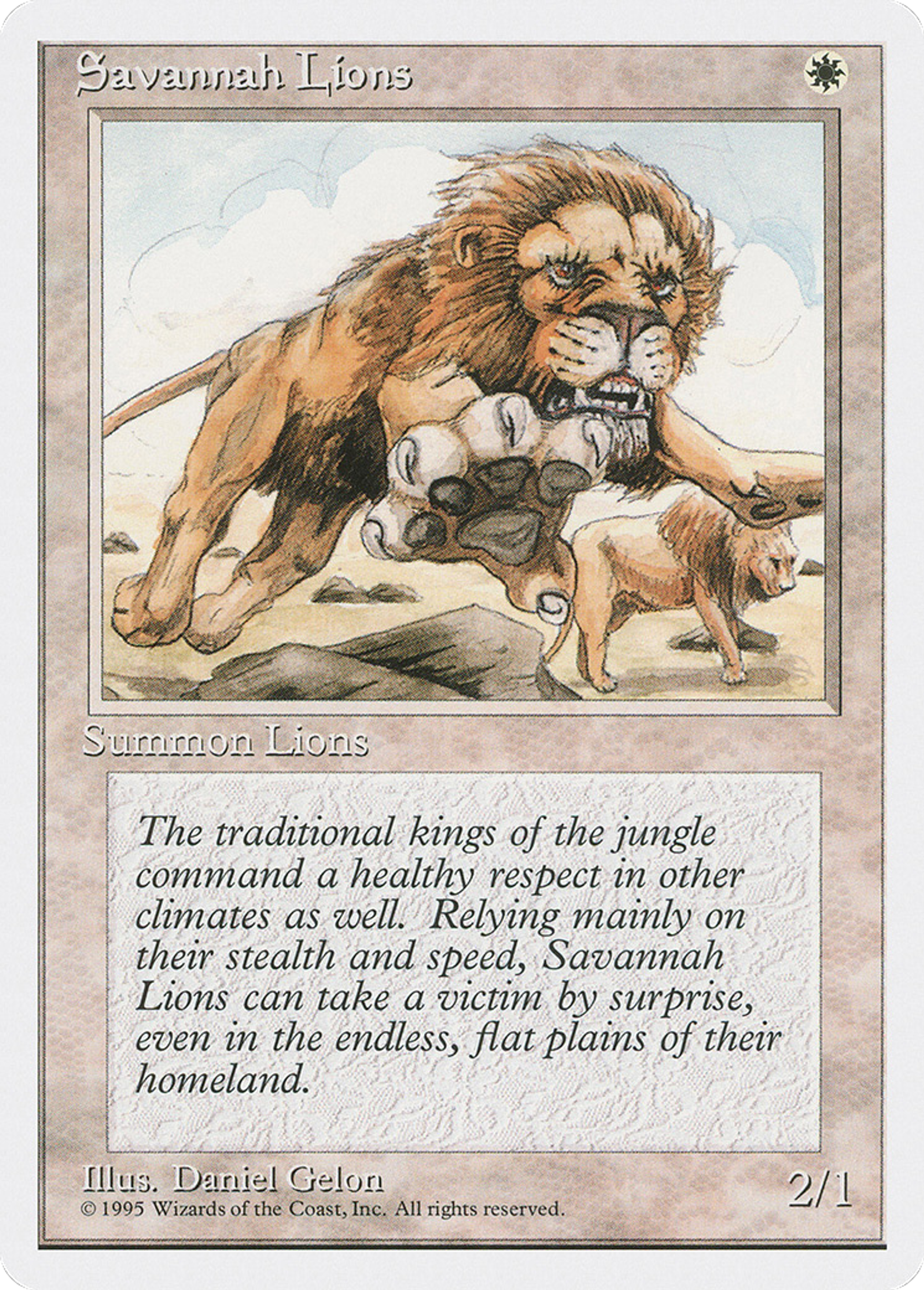 Savannah Lions — Fourth Edition — Magic: The Gathering