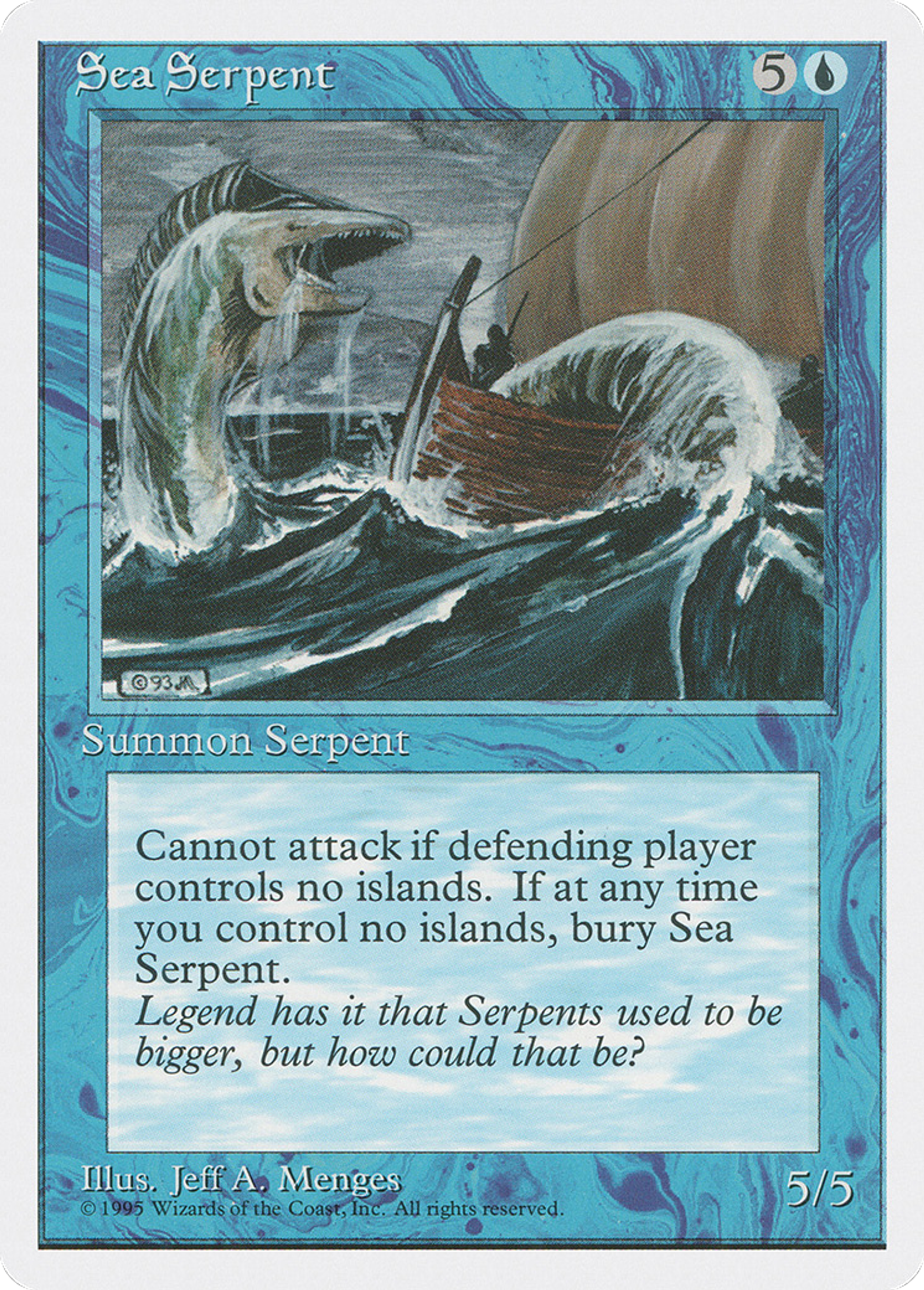 Sea Serpent — Fourth Edition — Magic: The Gathering