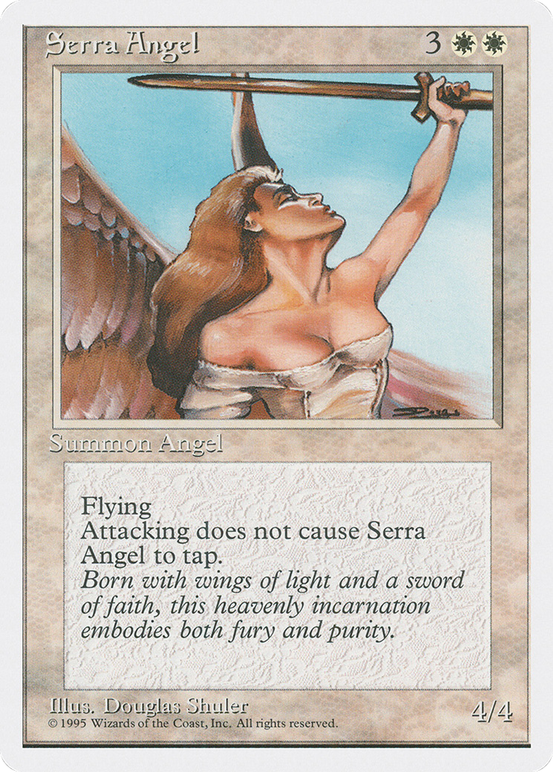 Serra Angel — Fourth Edition — Magic: The Gathering