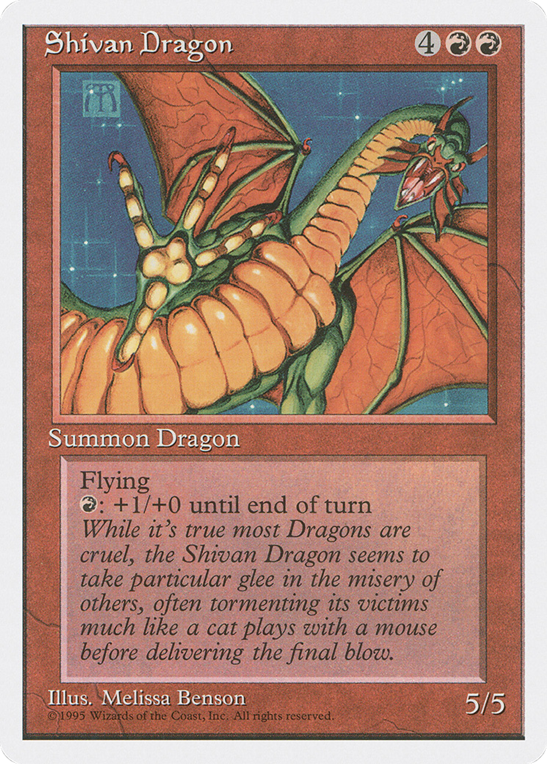Shivan Dragon — Fourth Edition — Magic: The Gathering