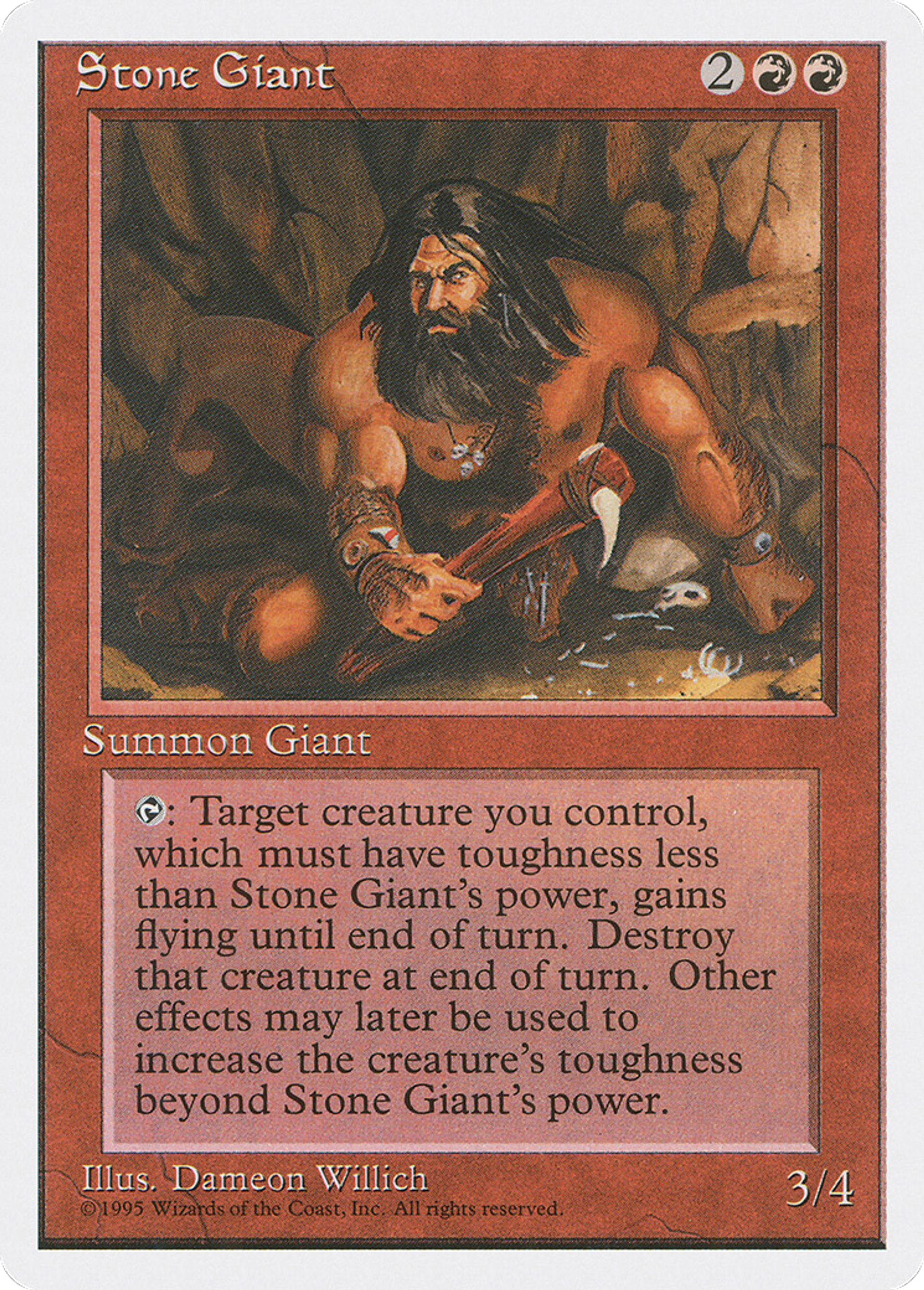 Stone Giant — Fourth Edition — Magic: The Gathering