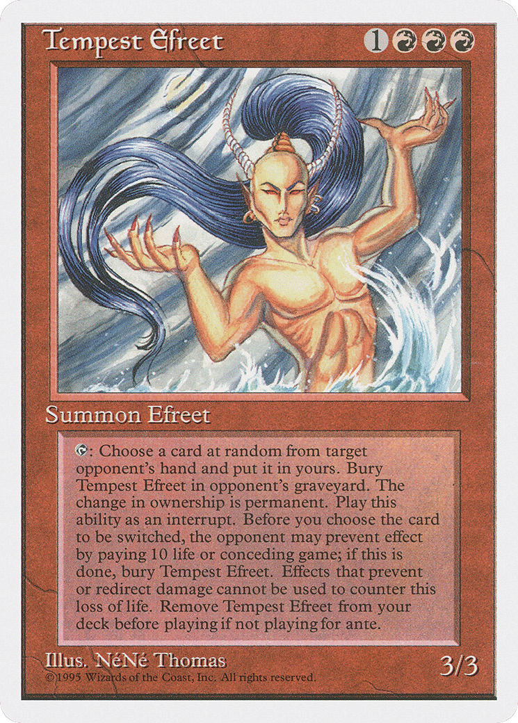 Tempest Efreet — Fourth Edition — Magic: The Gathering