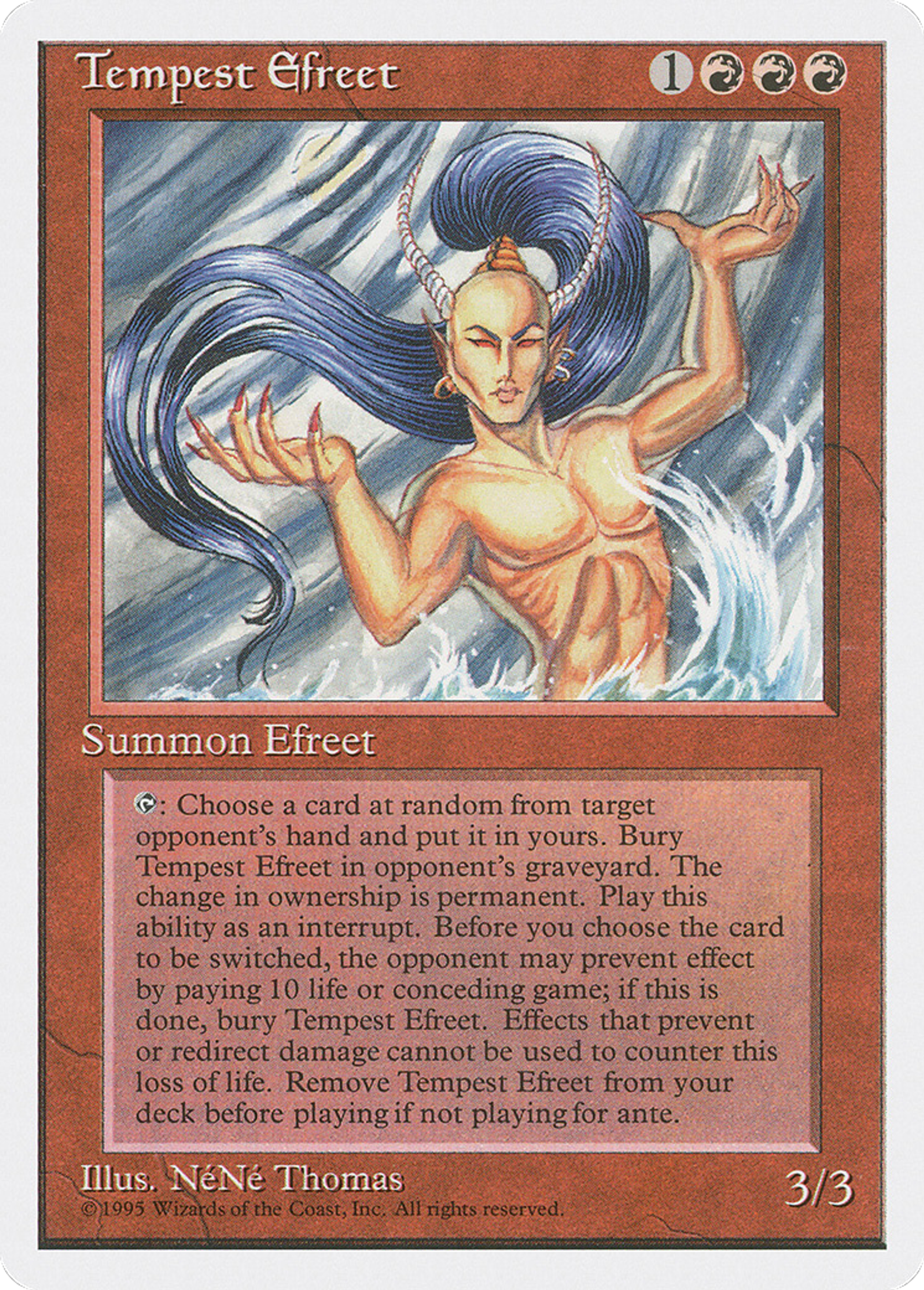 Tempest Efreet — Fourth Edition — Magic: The Gathering