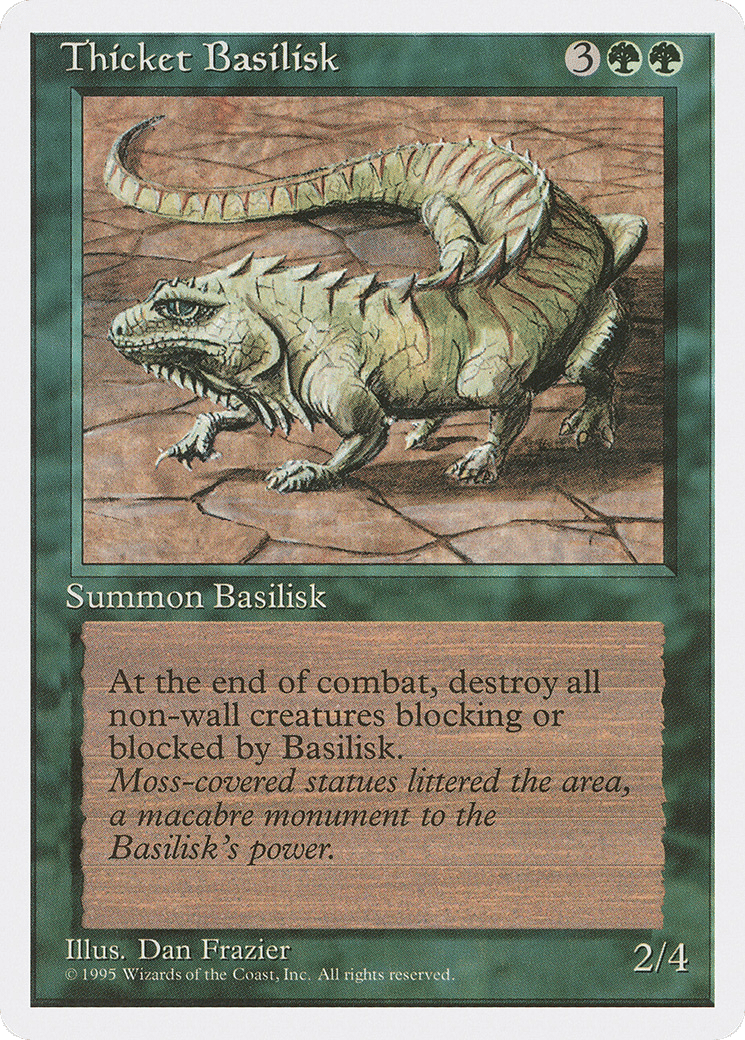 Thicket Basilisk — Fourth Edition — Magic: The Gathering