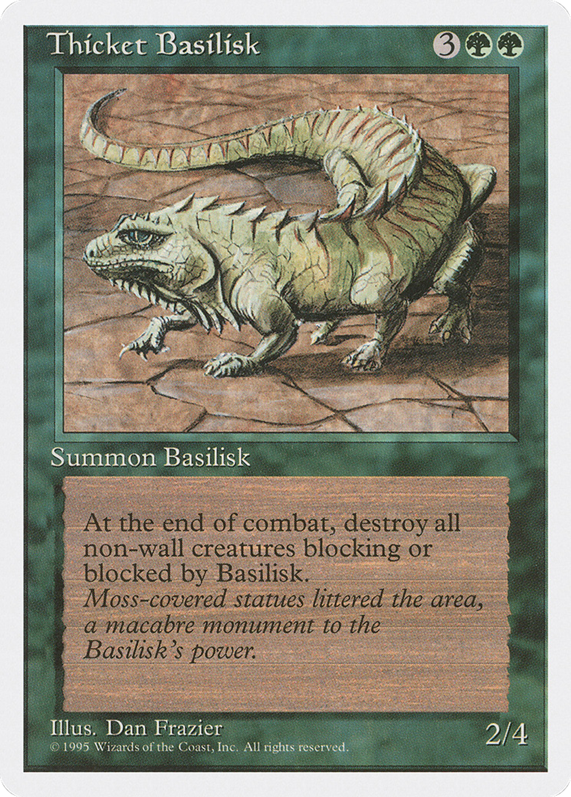 Thicket Basilisk — Fourth Edition — Magic: The Gathering