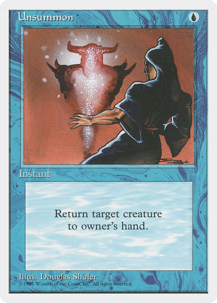 Unsummon — Fourth Edition — Magic: The Gathering