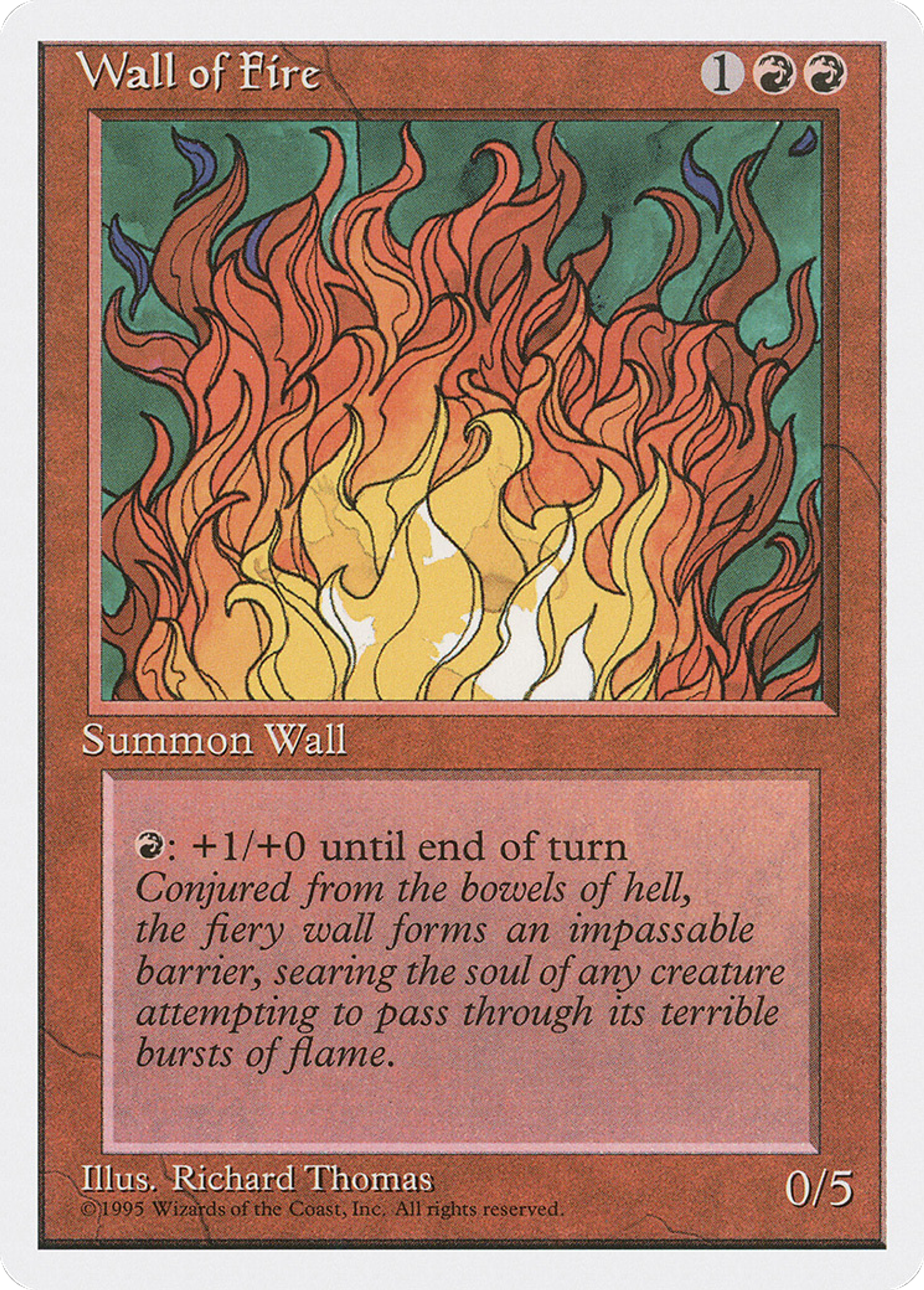 Wall of Fire — Fourth Edition — Magic: The Gathering