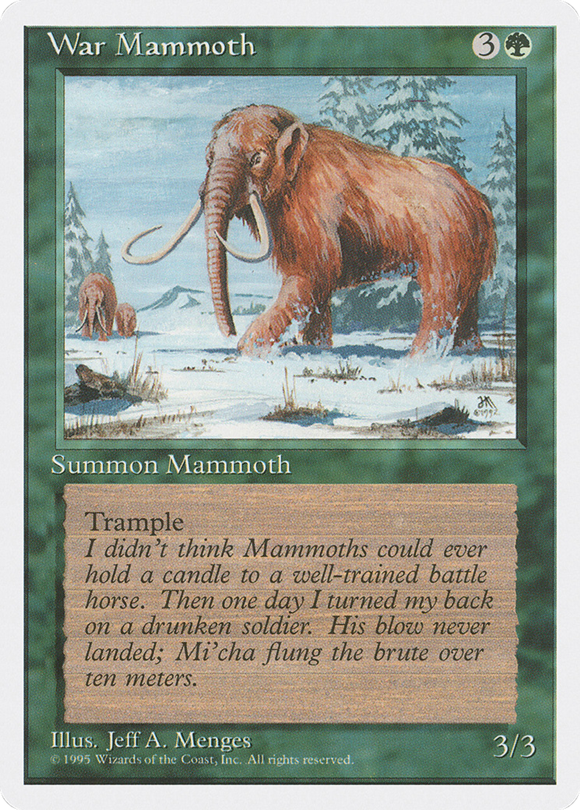 War Mammoth — Fourth Edition — Magic: The Gathering