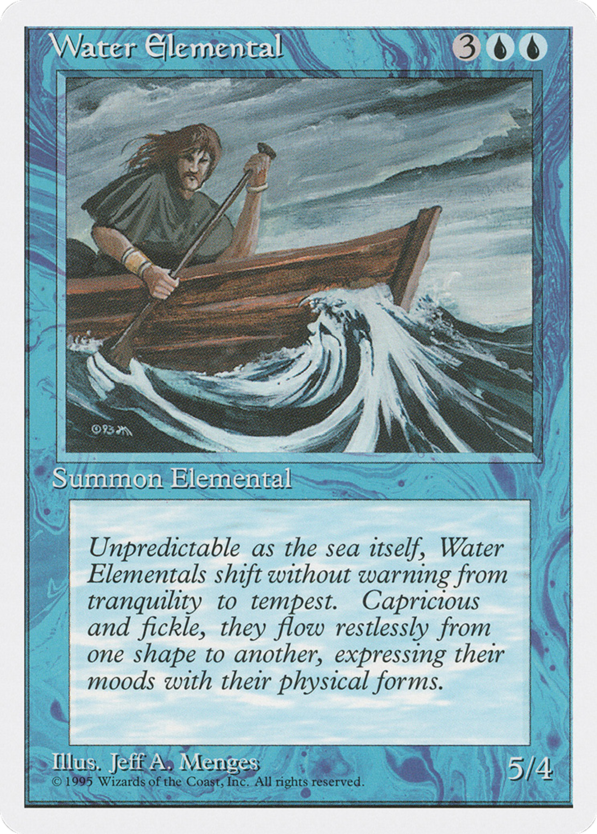Water Elemental — Fourth Edition — Magic: The Gathering
