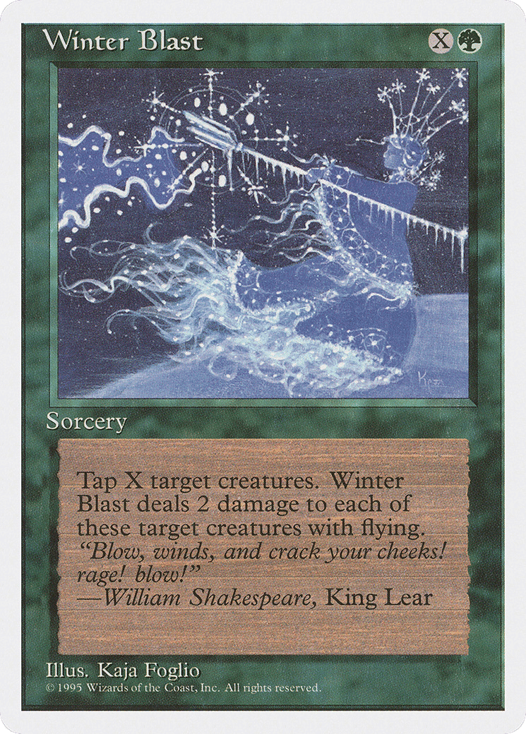 Winter Blast — Fourth Edition — Magic: The Gathering