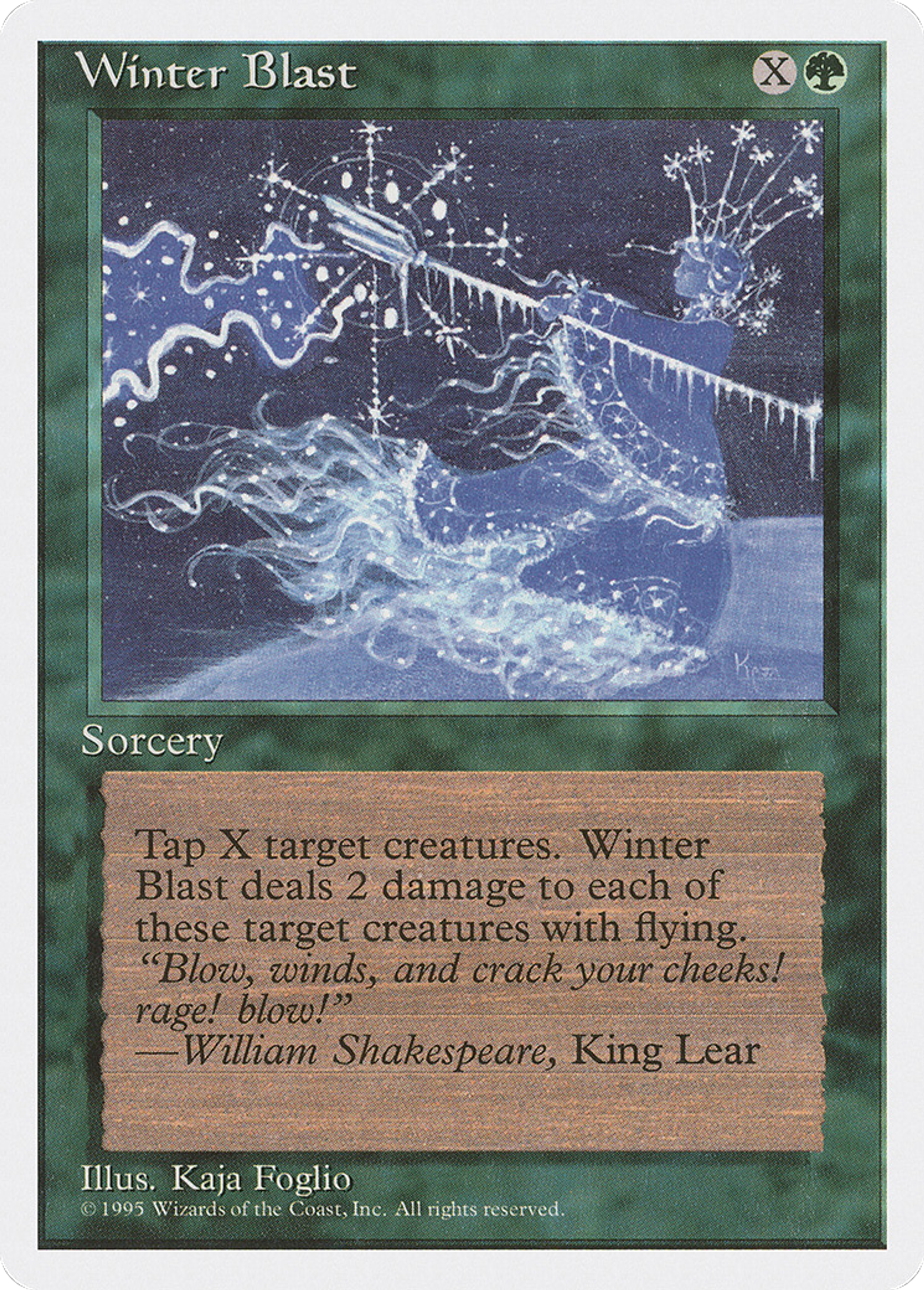 Winter Blast — Fourth Edition — Magic: The Gathering