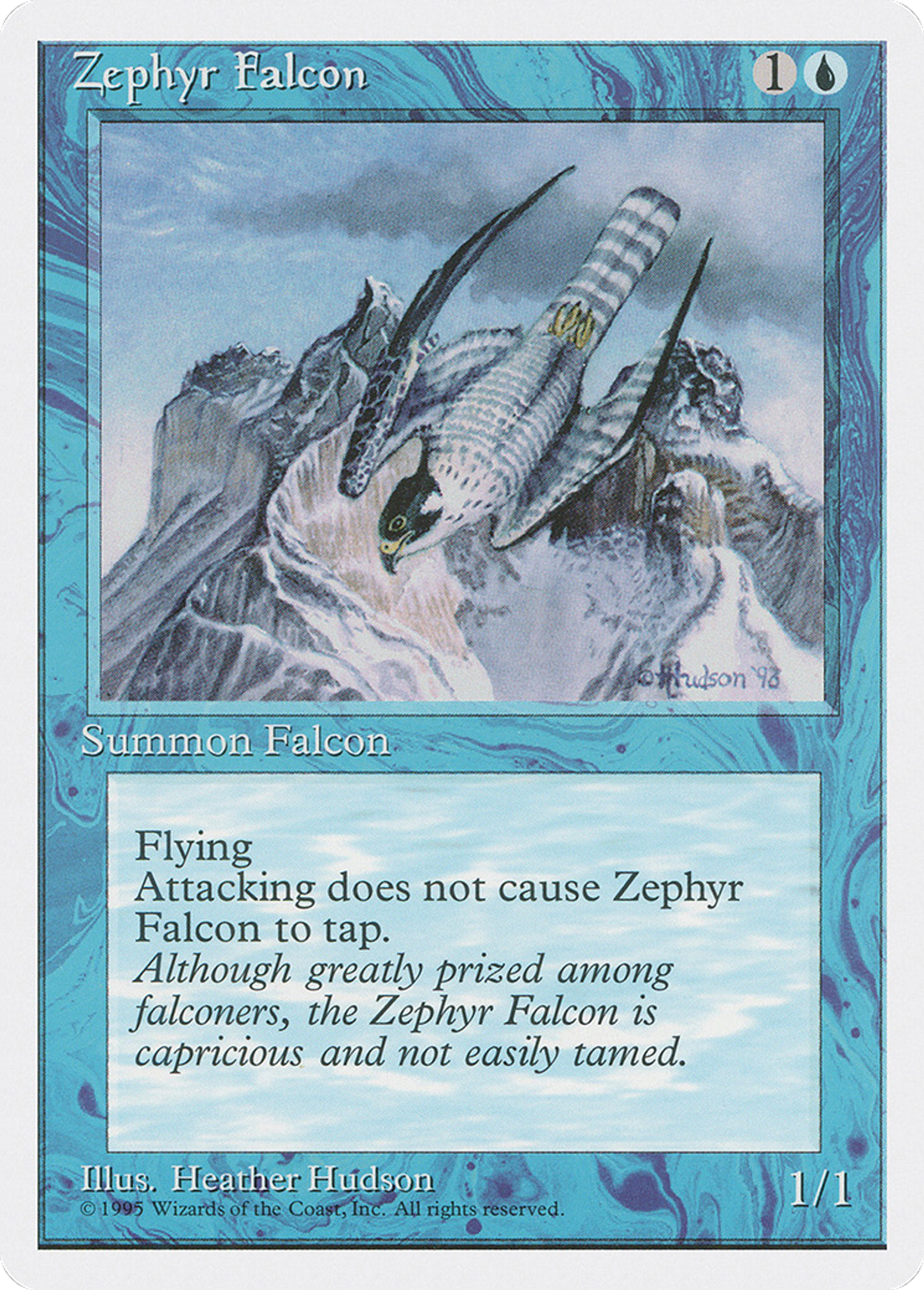 Zephyr Falcon — Fourth Edition — Magic: The Gathering