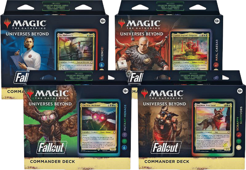 Fallout Commander Deck Display from Fallout - Magic: The Gathering