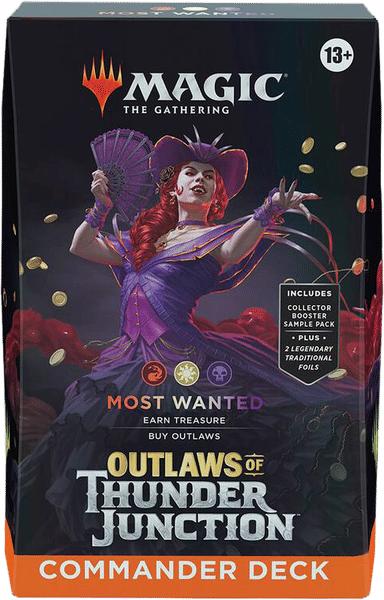 Product image for Outlaws of Thunder Junction Commander Deck Most Wanted