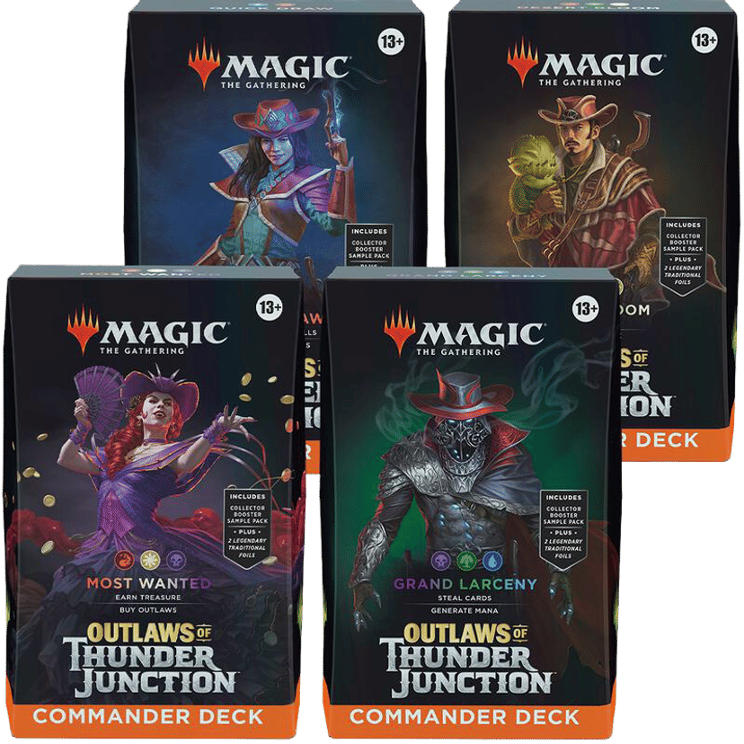 Outlaws of Thunder Junction Commander Deck Display from Outlaws of Thunder Junction Commander - Magic: The Gathering