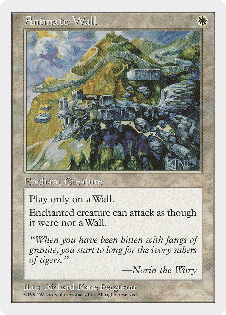 Animate Wall — Fifth Edition — Magic: The Gathering