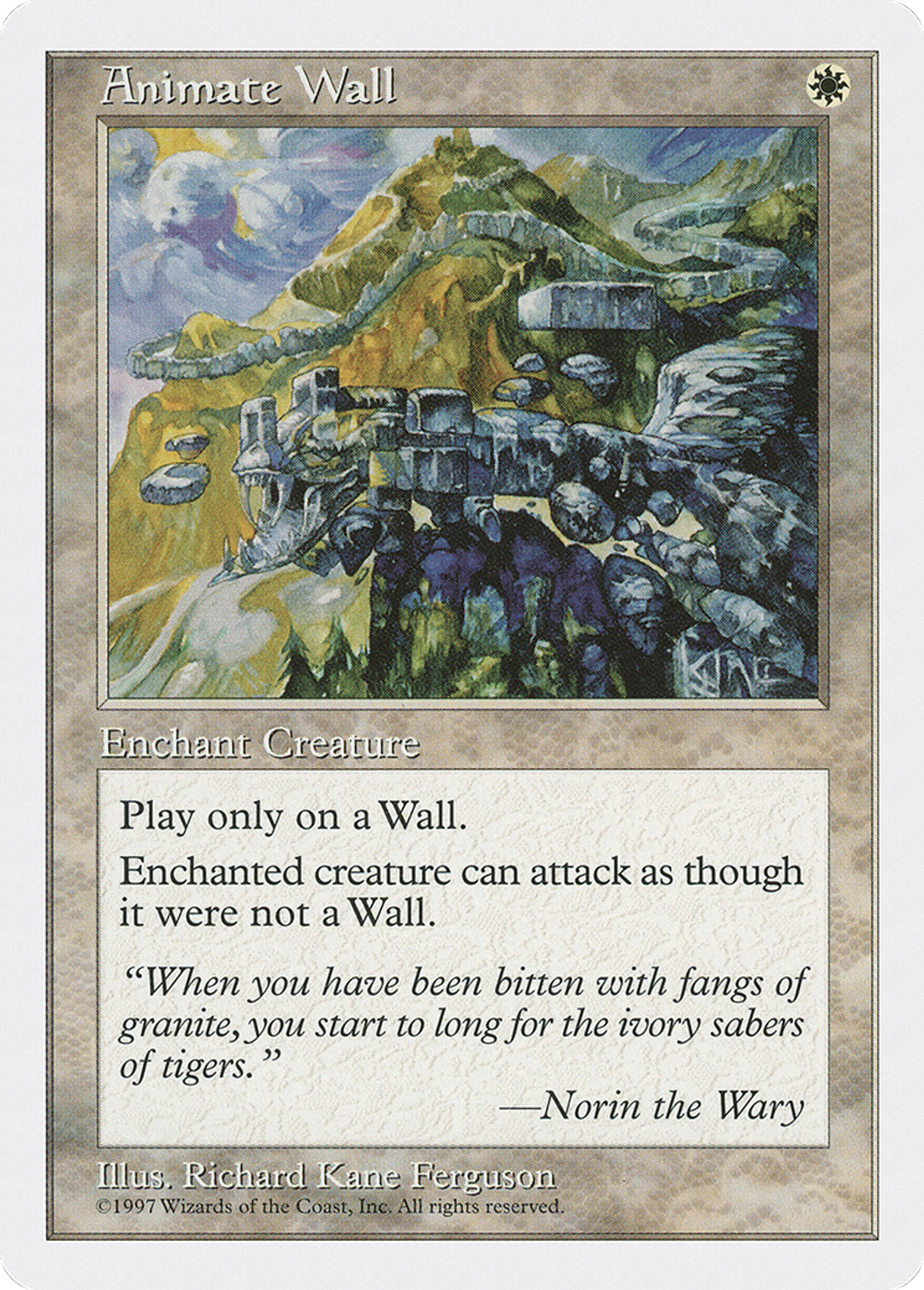 Animate Wall — Fifth Edition — Magic: The Gathering
