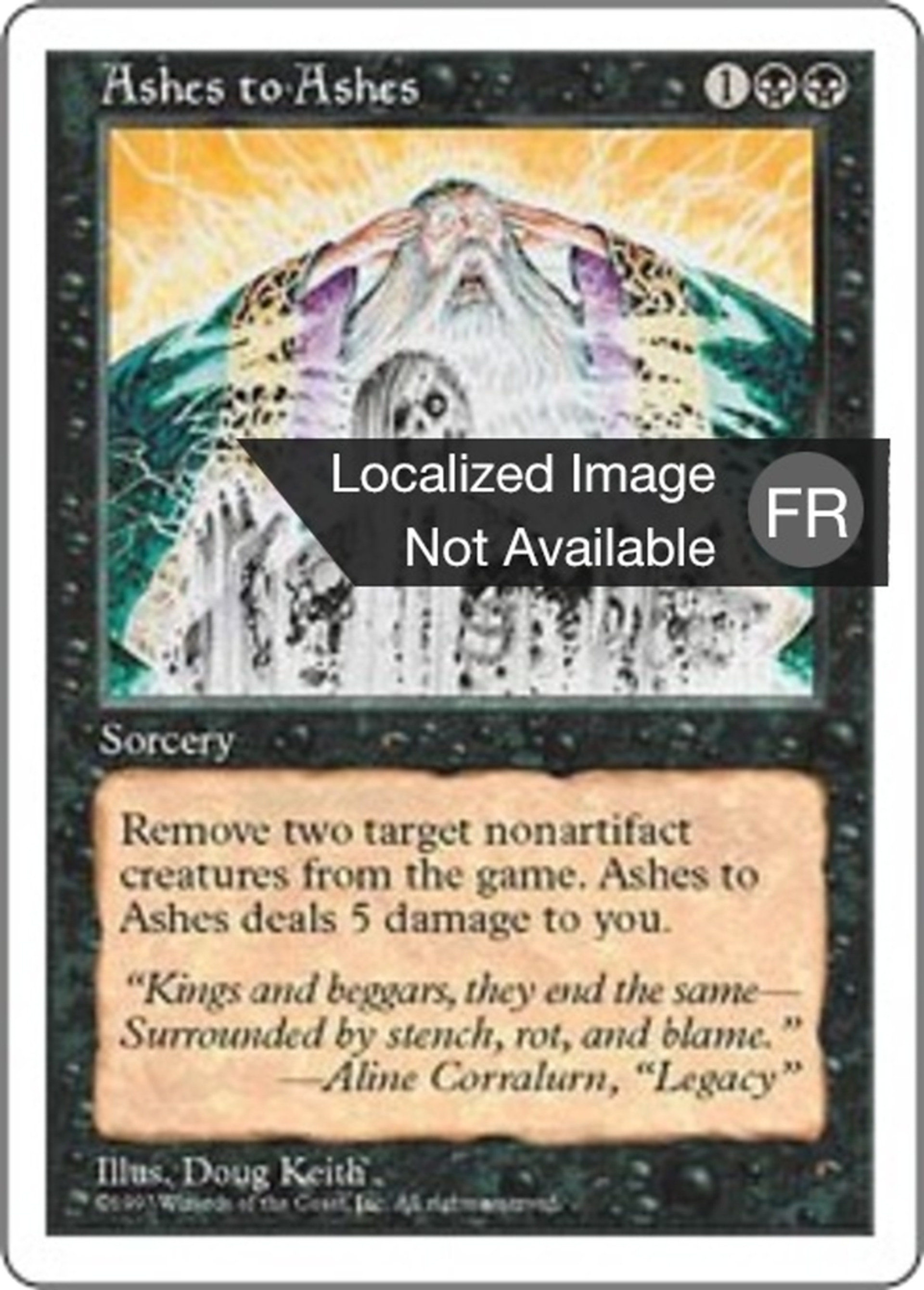 Des cendres aux cendres — Fifth Edition — Magic: The Gathering