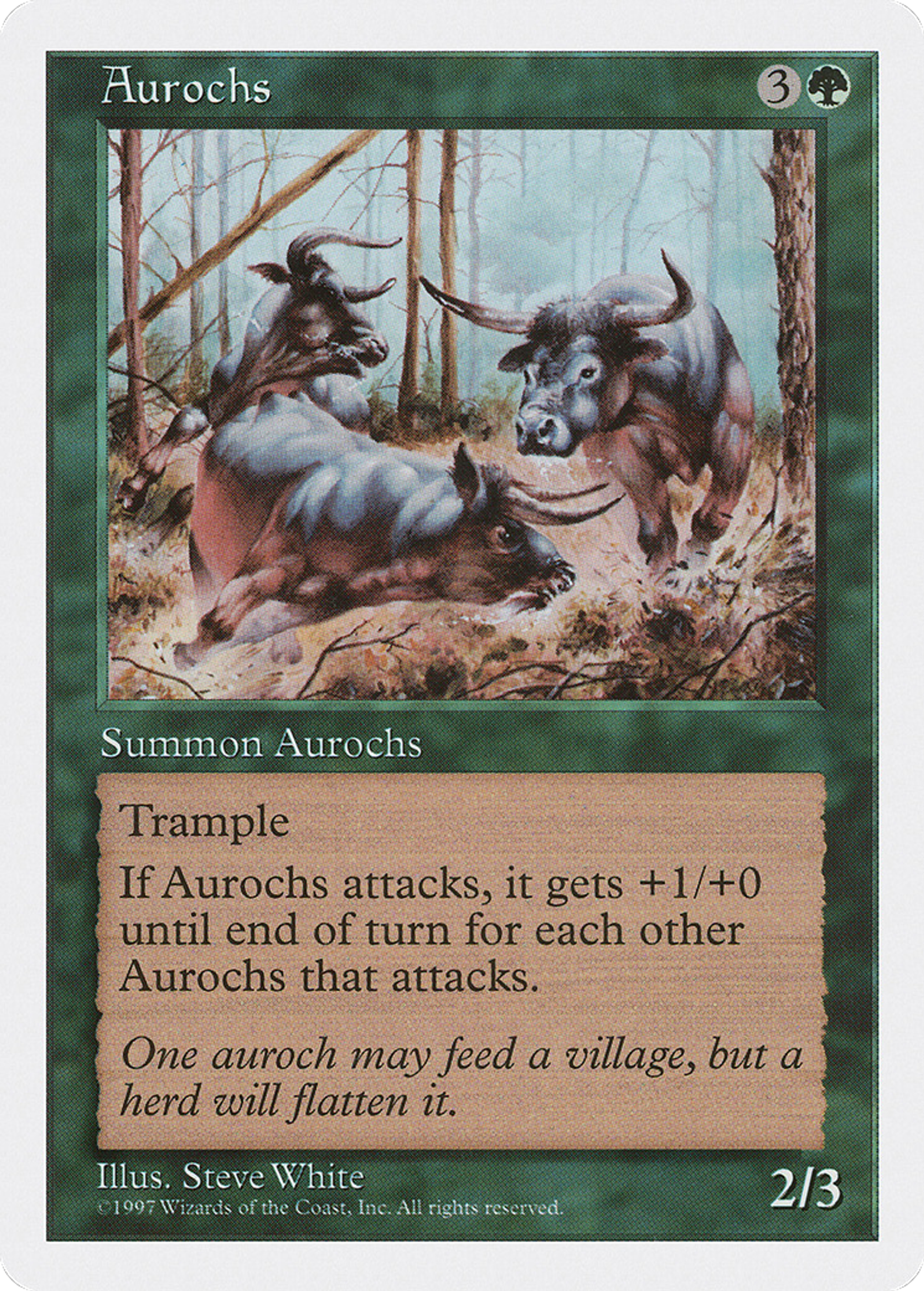 Aurochs — Fifth Edition — Magic: The Gathering